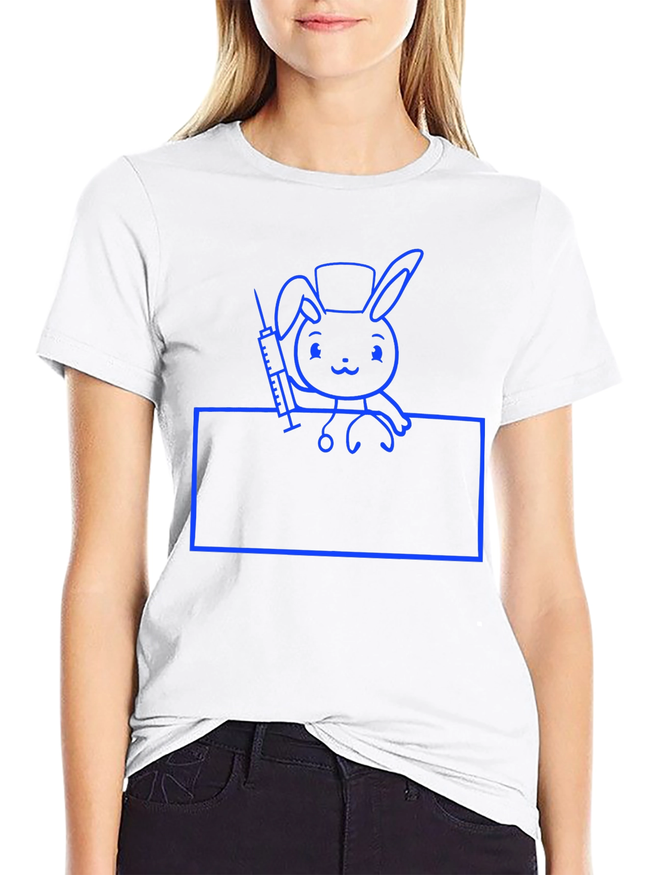 Nurse Bunny T-Shirt - Cute Cartoon Animal Tee