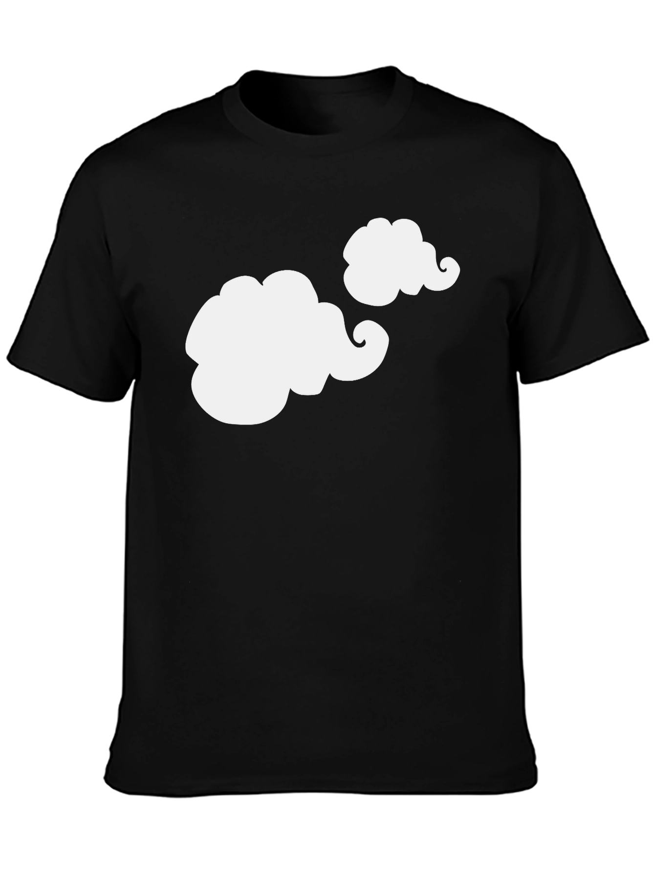 Cloud Design Black T-Shirt
