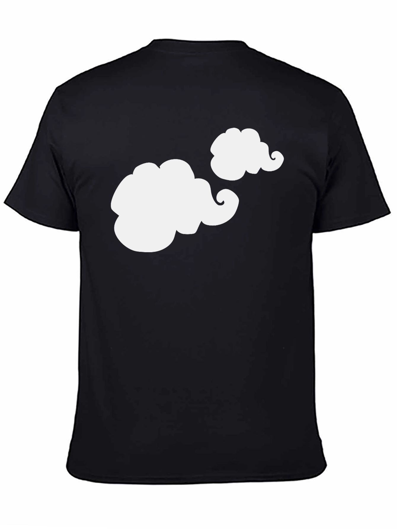 Cloud Design Black T-Shirt