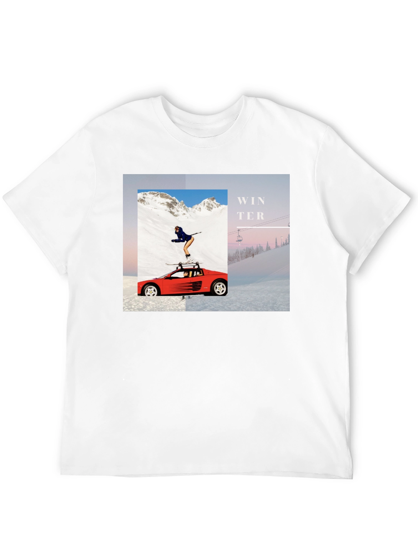 Winter Scene Graphic Tee - Unisex Black T-Shirt