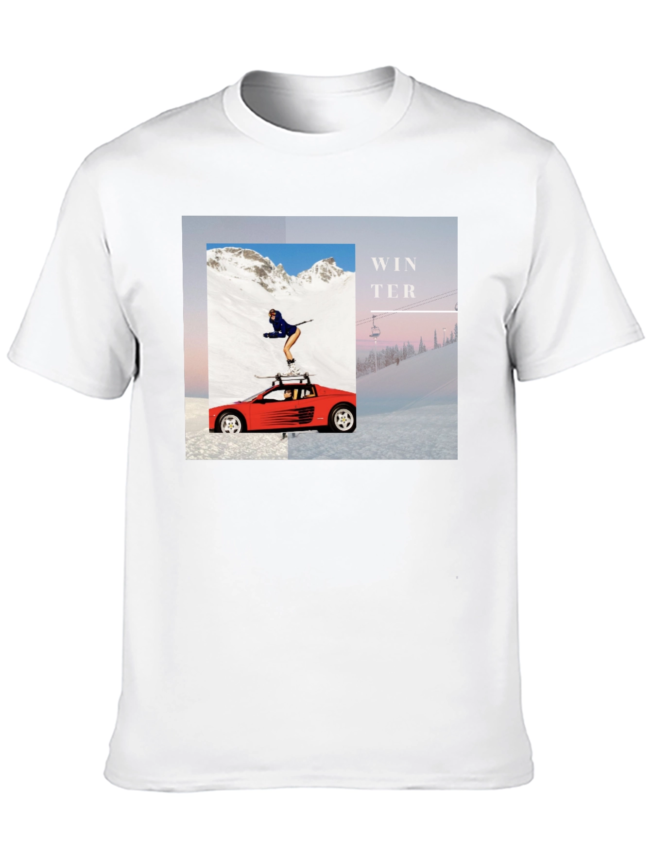 Winter Scene Graphic Tee - Unisex Black T-Shirt