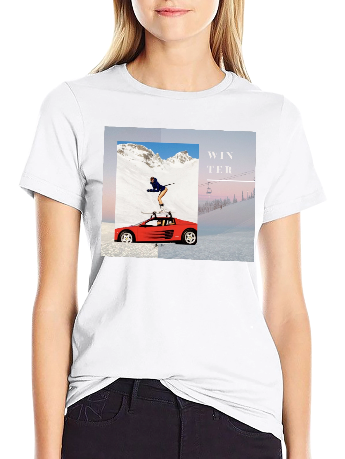 Winter Scene Graphic Tee - Unisex Black T-Shirt