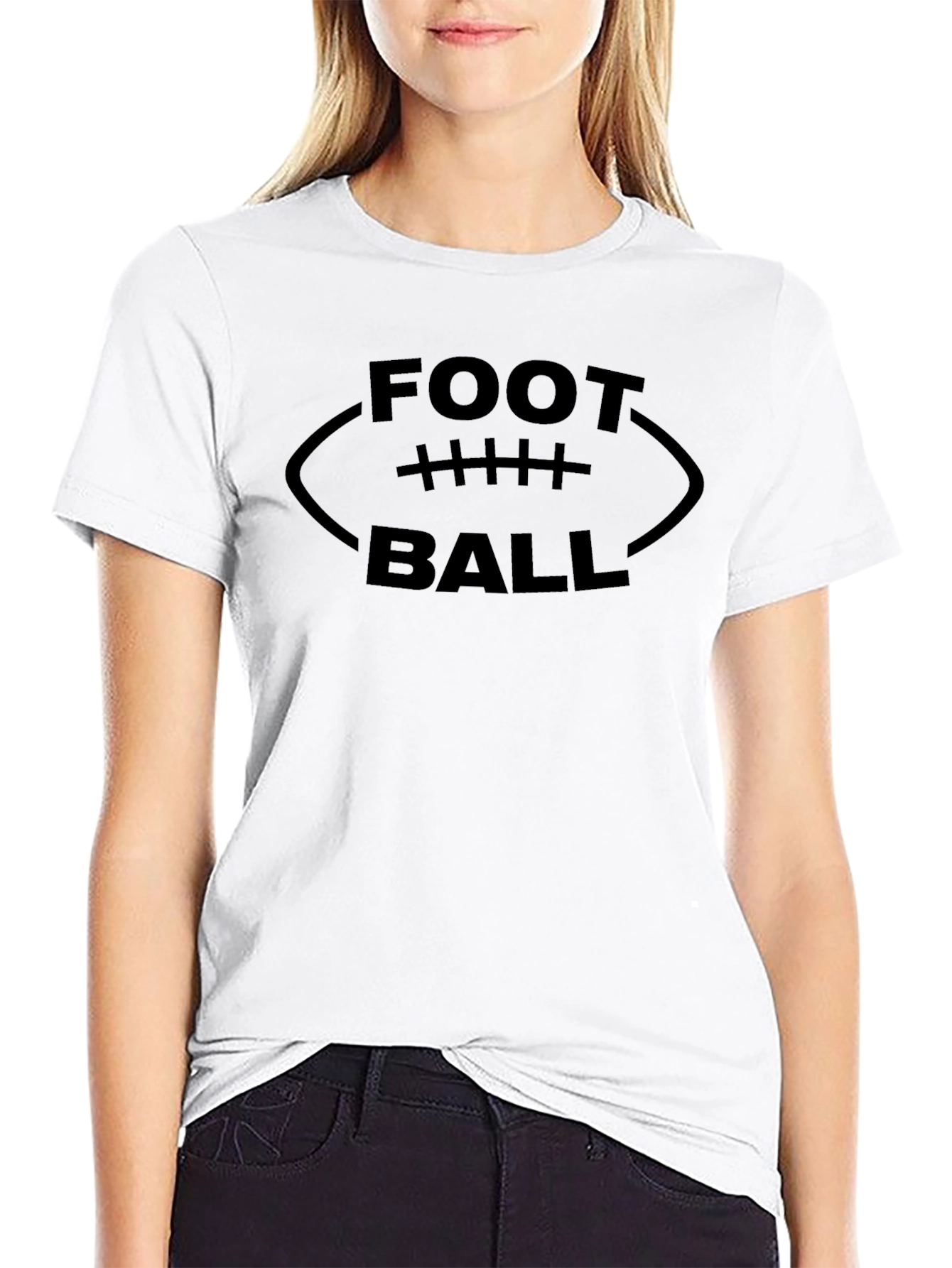 Football Graphic Tee - Soft Black T-Shirt
