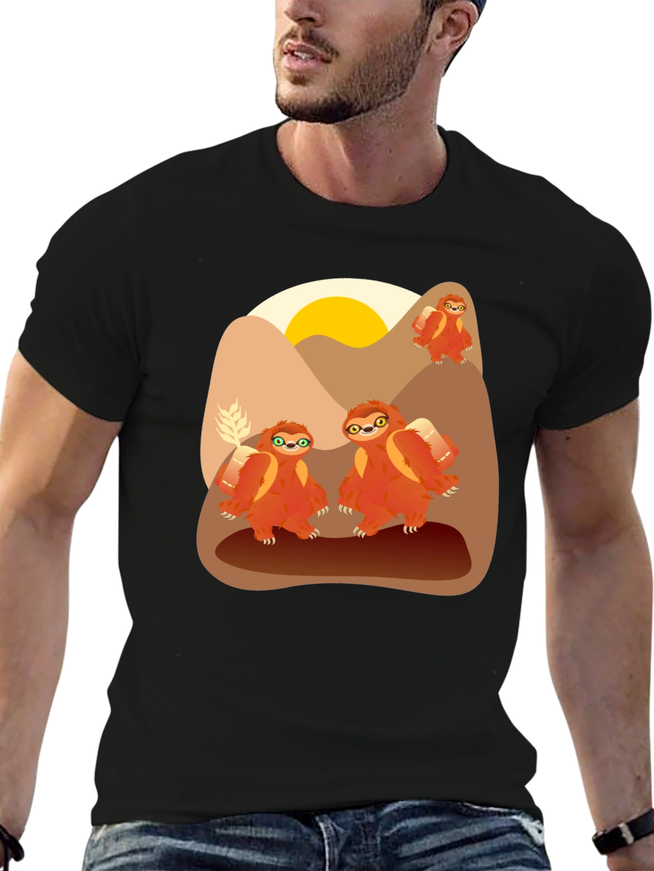 Sloth Hiking Graphic Tee - Adventure Ready!
