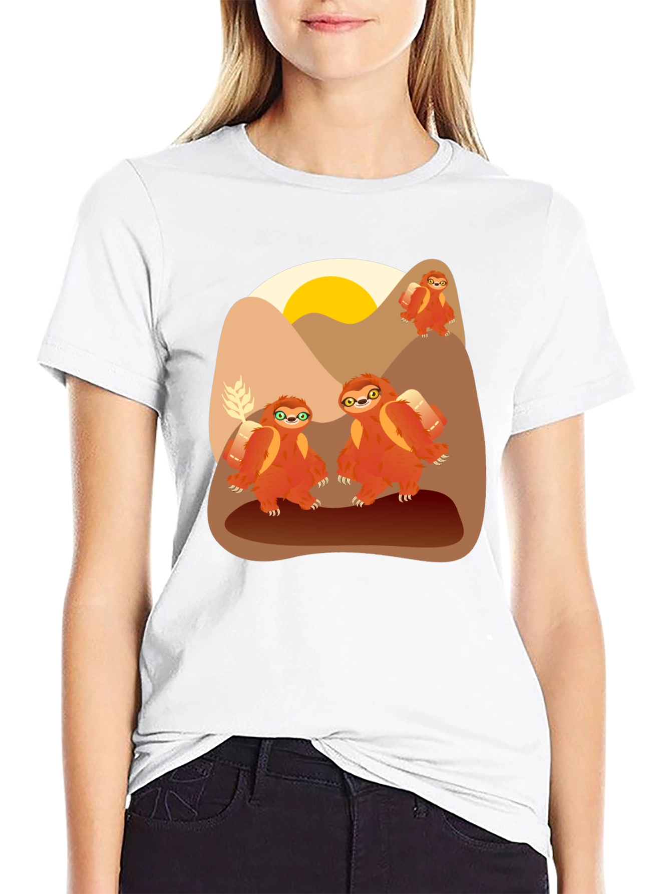Sloth Hiking Graphic Tee - Adventure Ready!