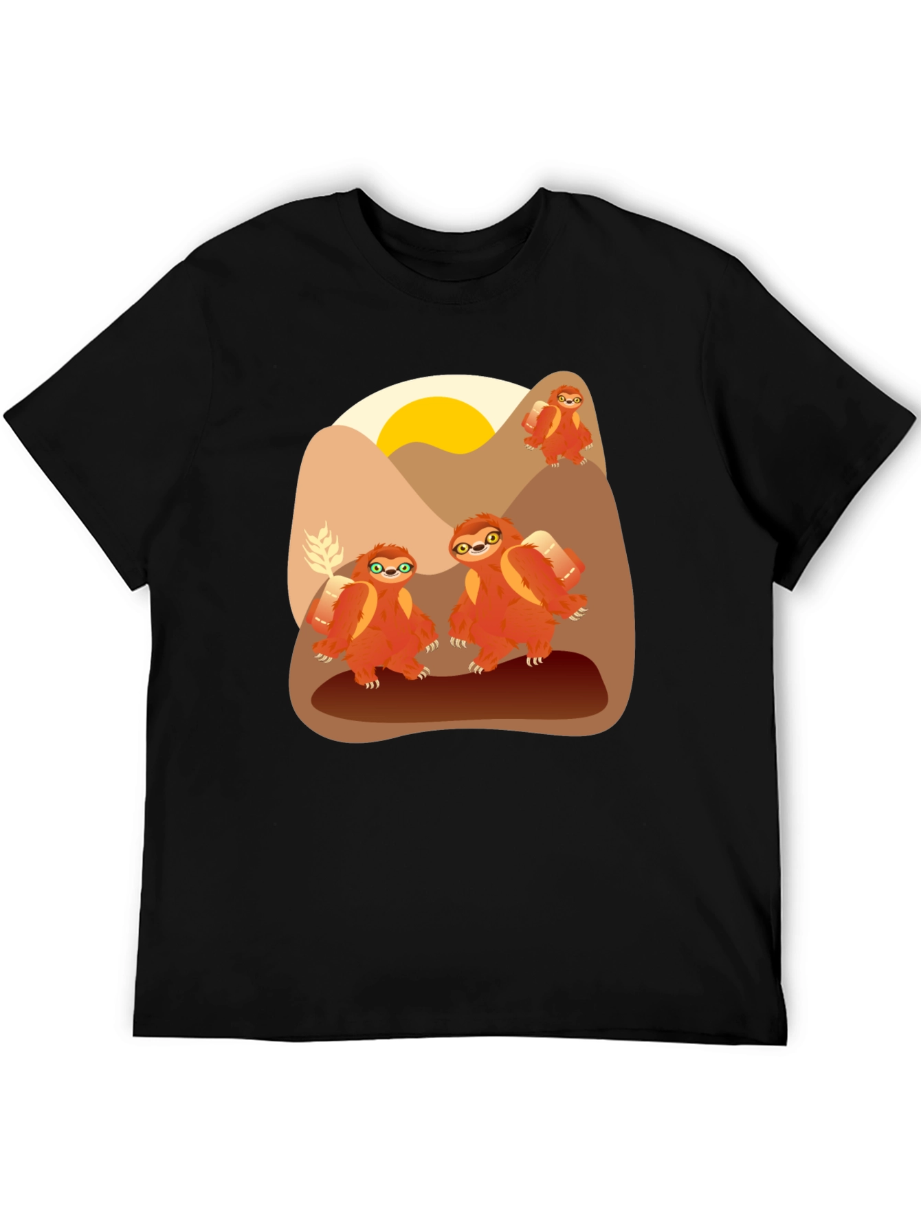 Sloth Hiking Graphic Tee - Adventure Ready!