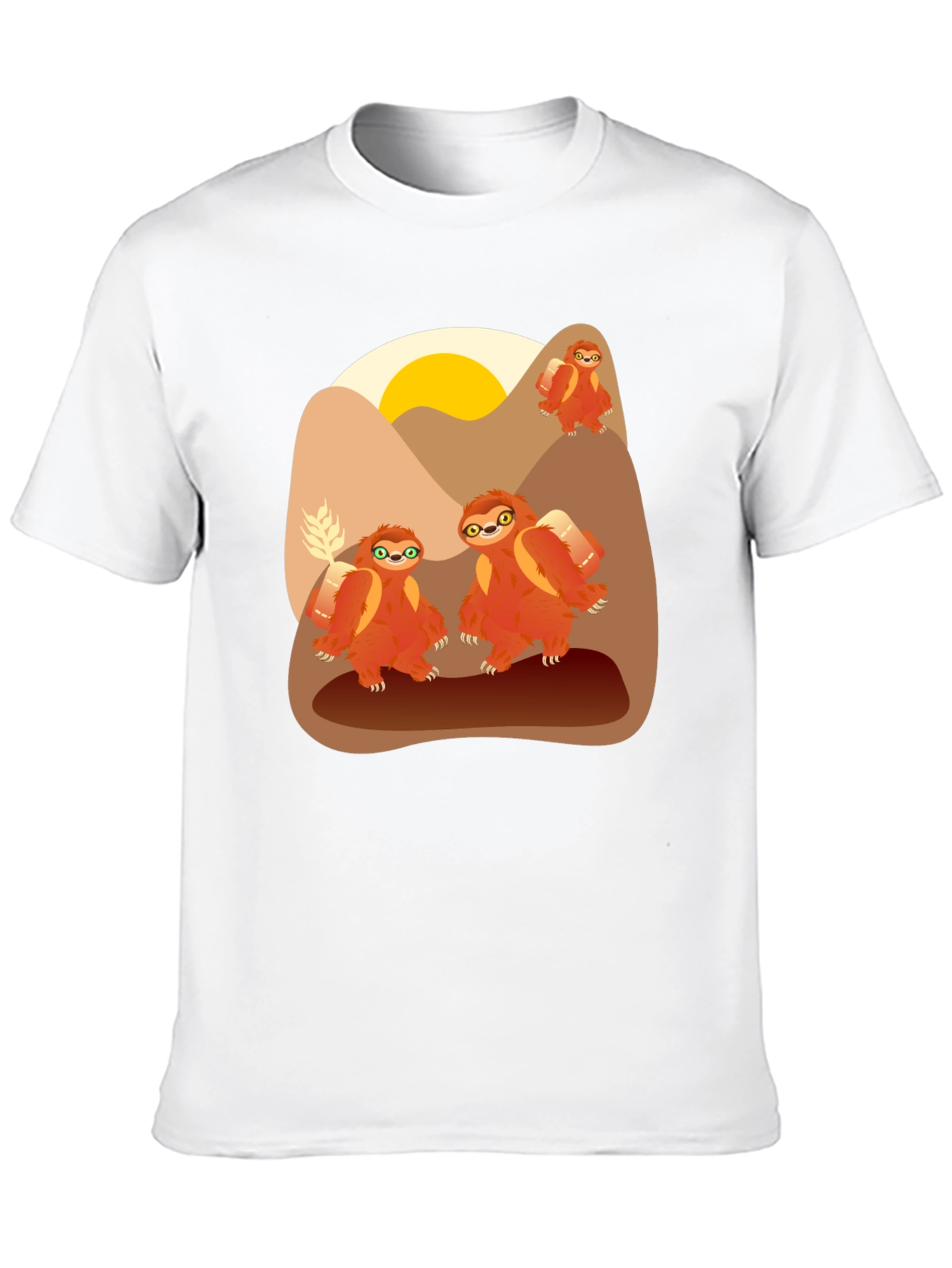 Sloth Hiking Graphic Tee - Adventure Ready!