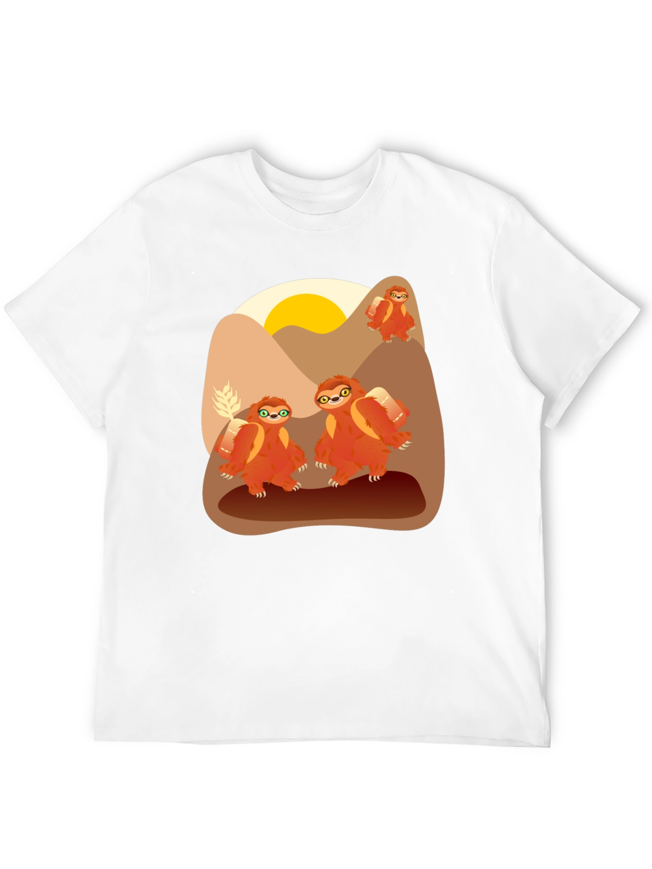 Sloth Hiking Graphic Tee - Adventure Ready!
