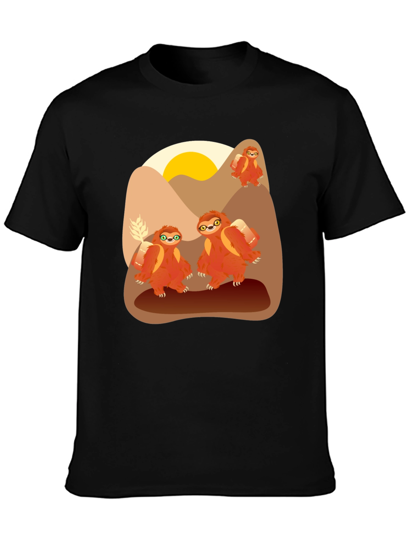 Sloth Hiking Graphic Tee - Adventure Ready!