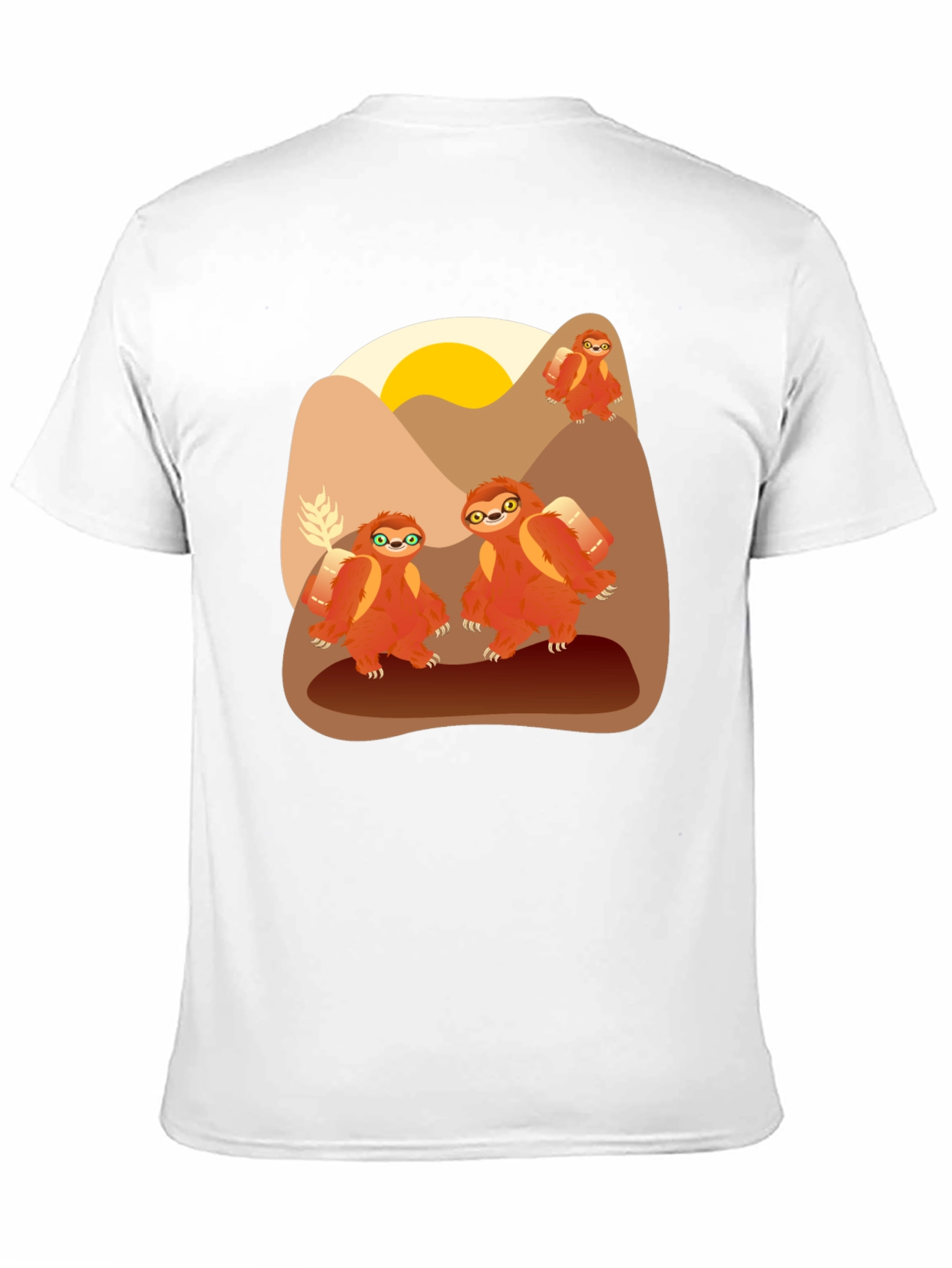 Sloth Hiking Graphic Tee - Adventure Ready!