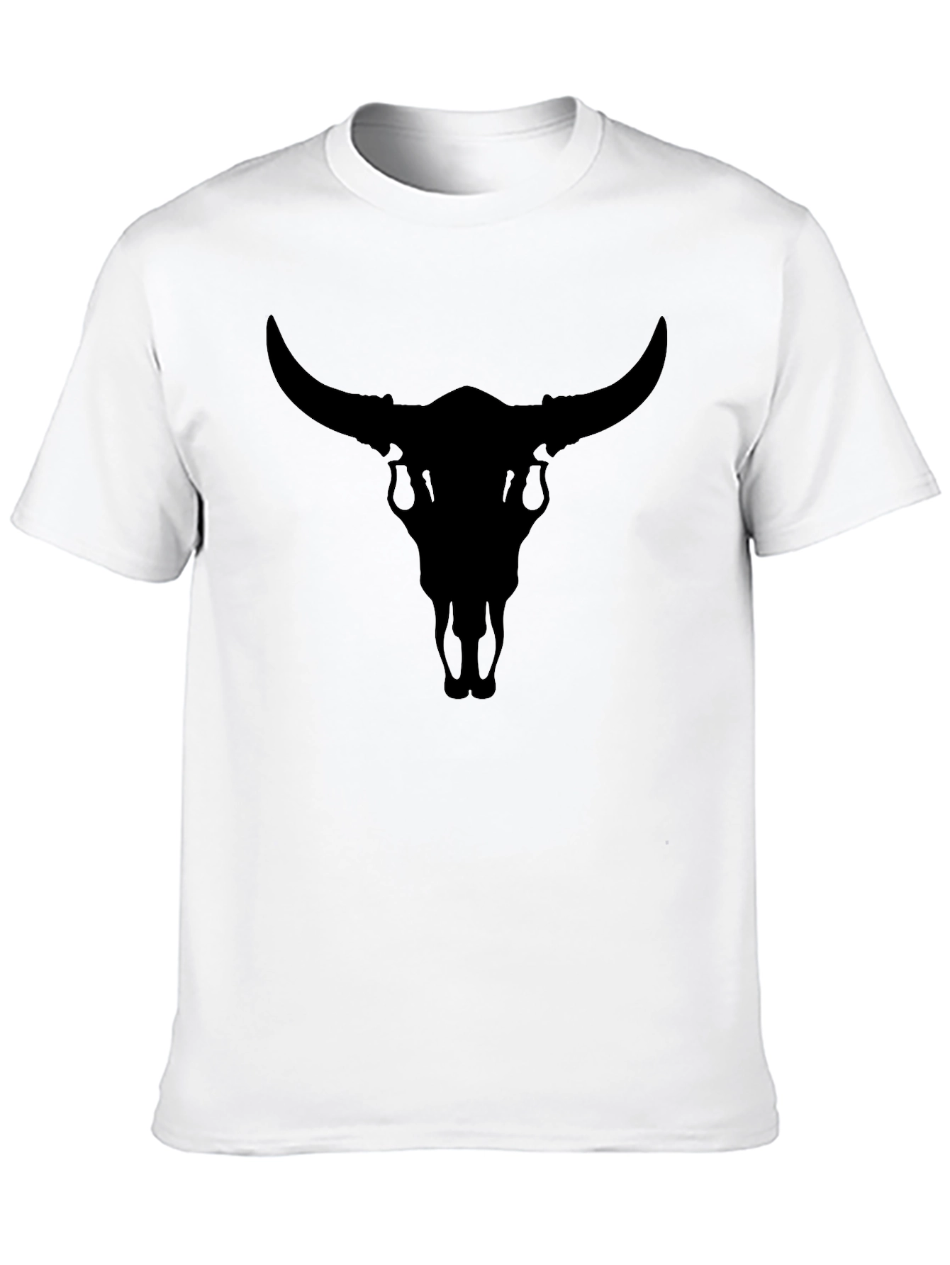Black Bull Skull Graphic Tee
