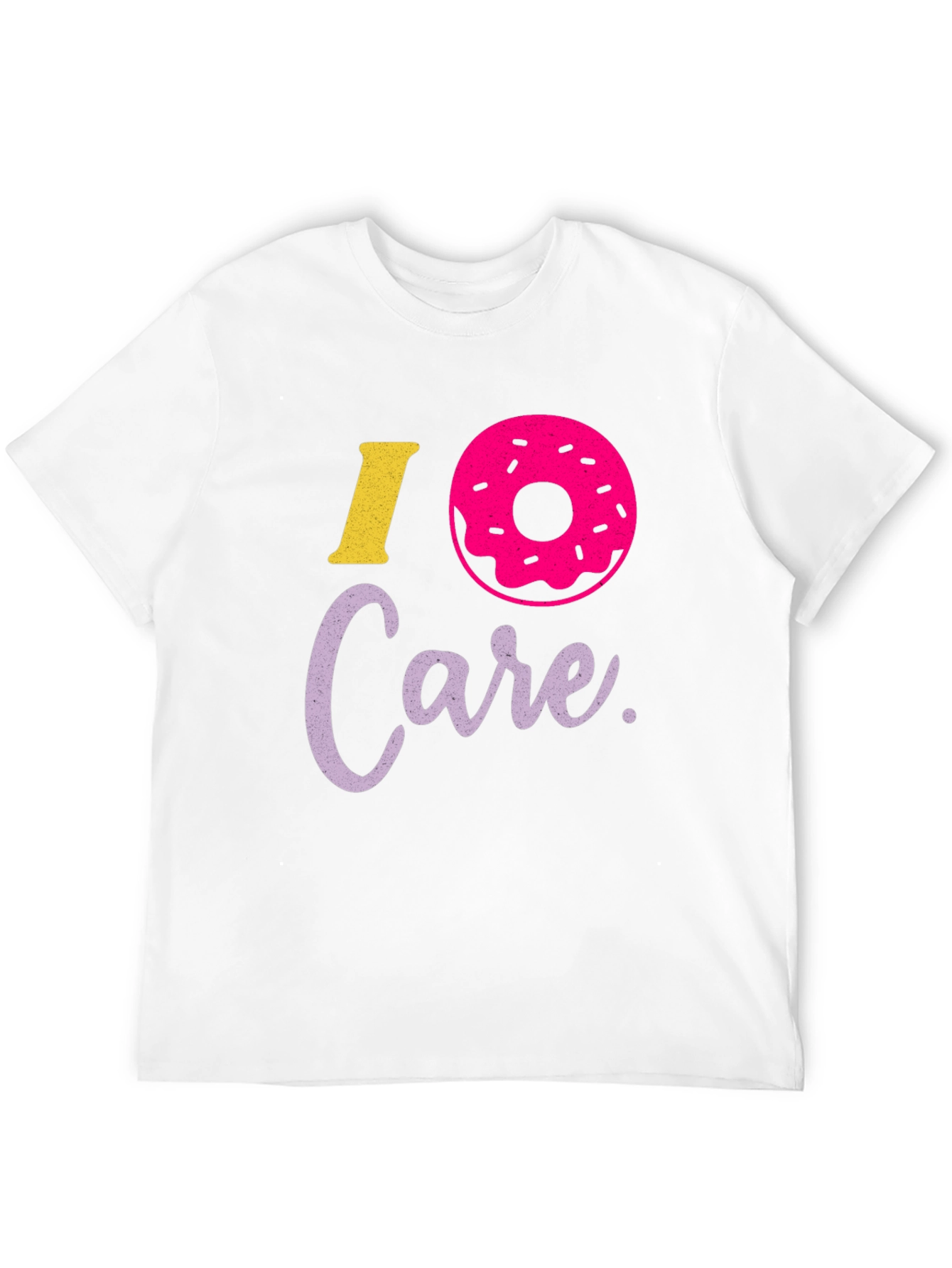 I Donut Care Black T-Shirt Graphic Print