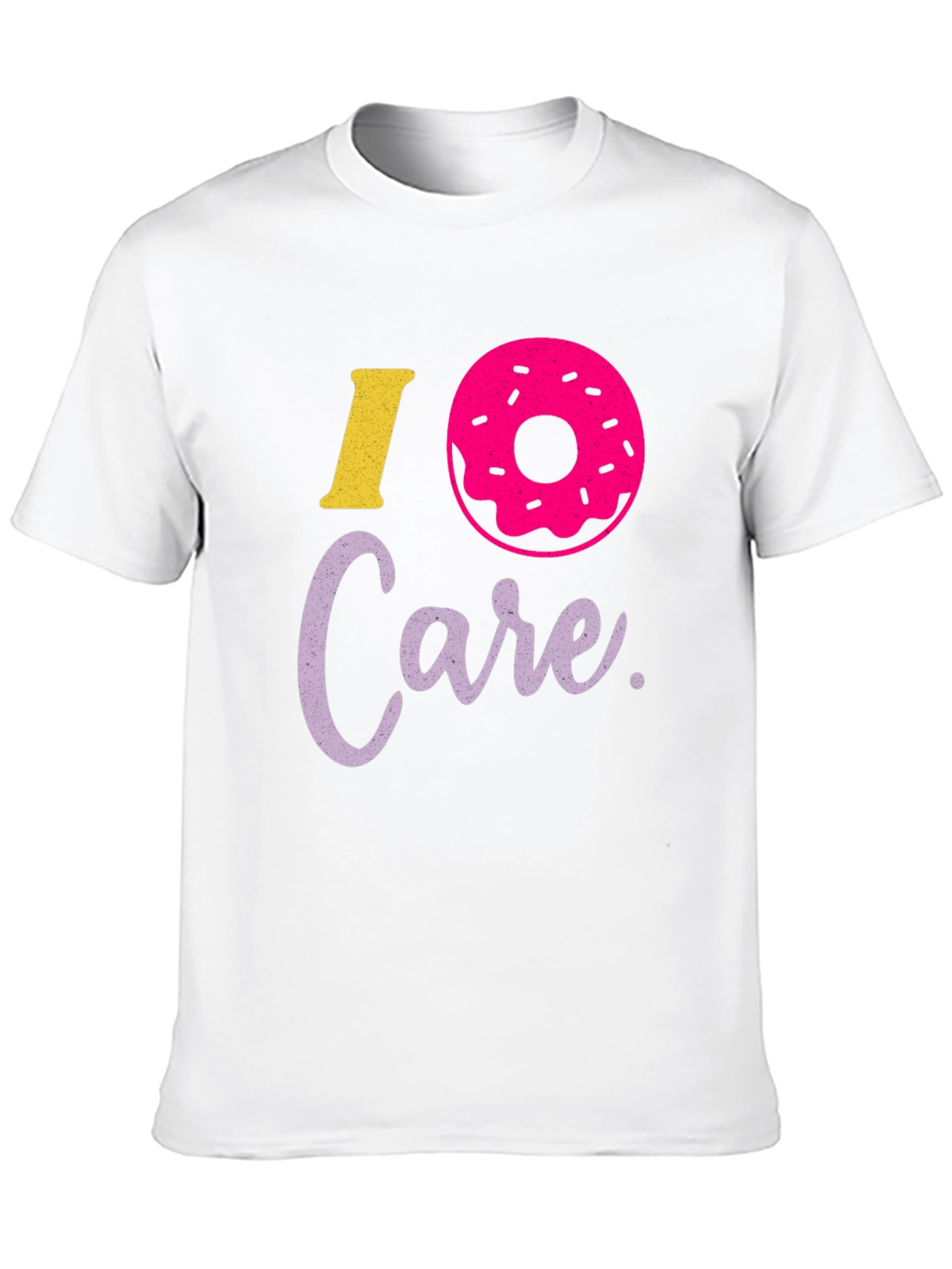 I Donut Care Black T-Shirt Graphic Print