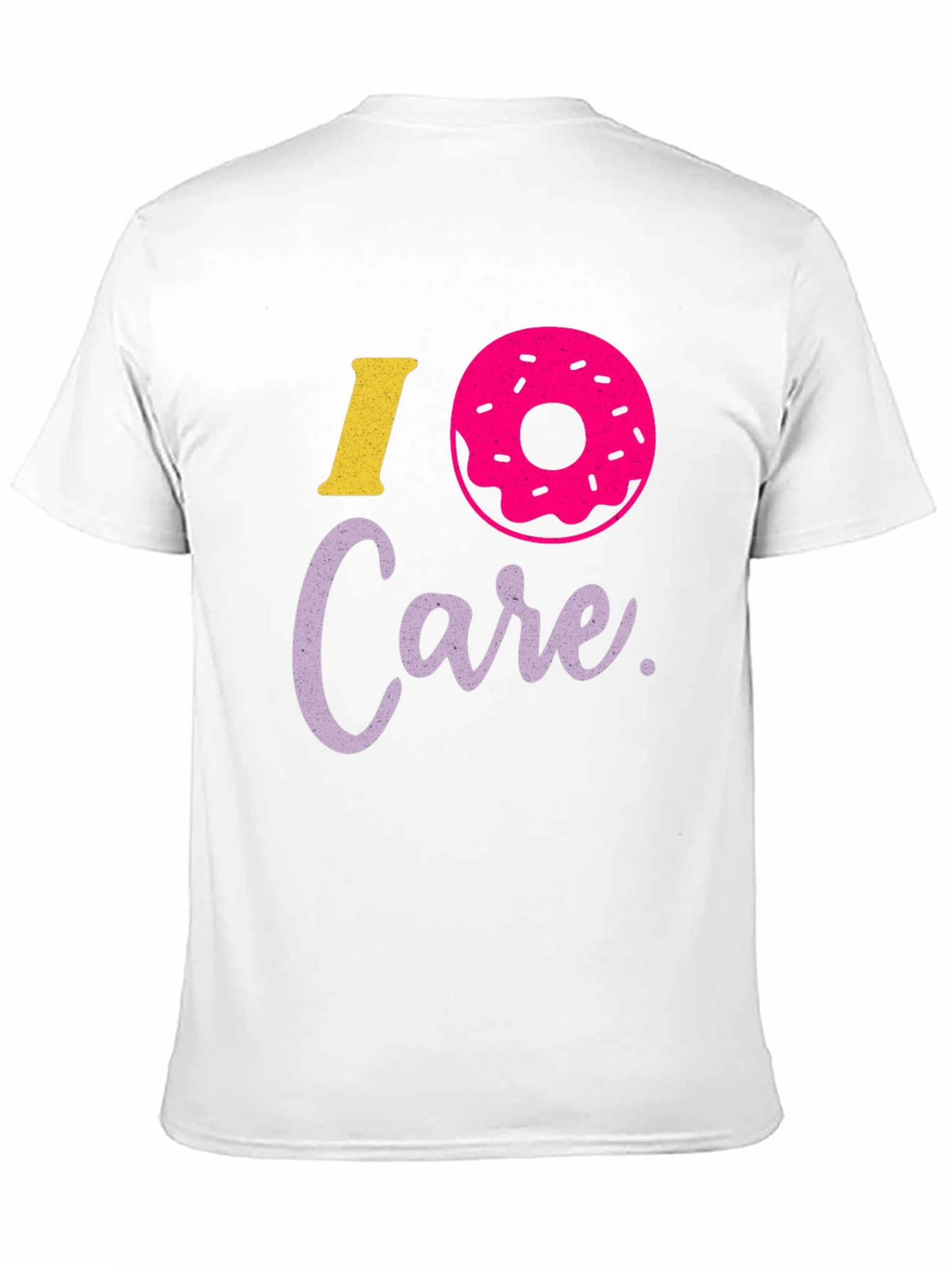 I Donut Care Black T-Shirt Graphic Print