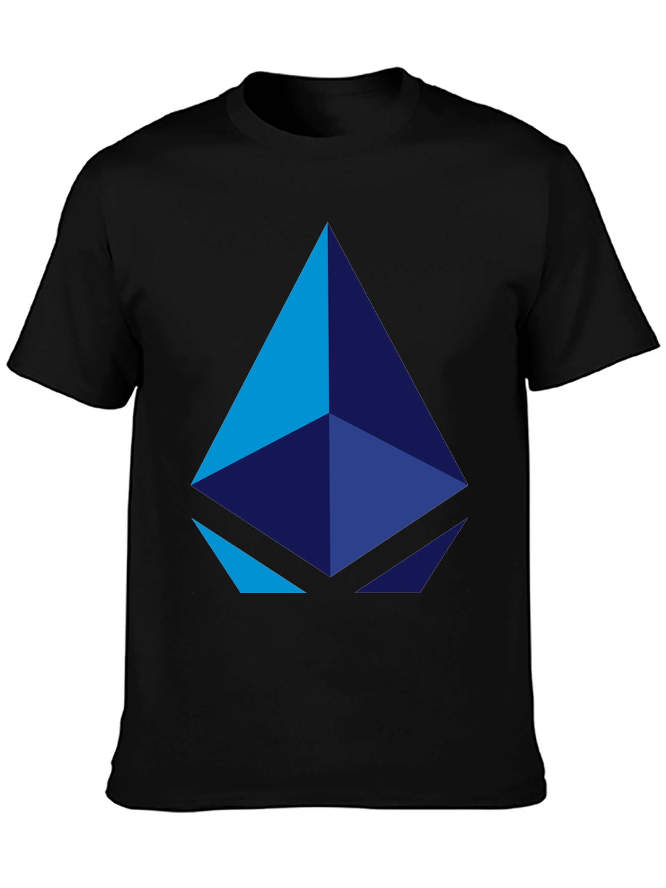 Geometric Pyramid Graphic Black T-Shirt
