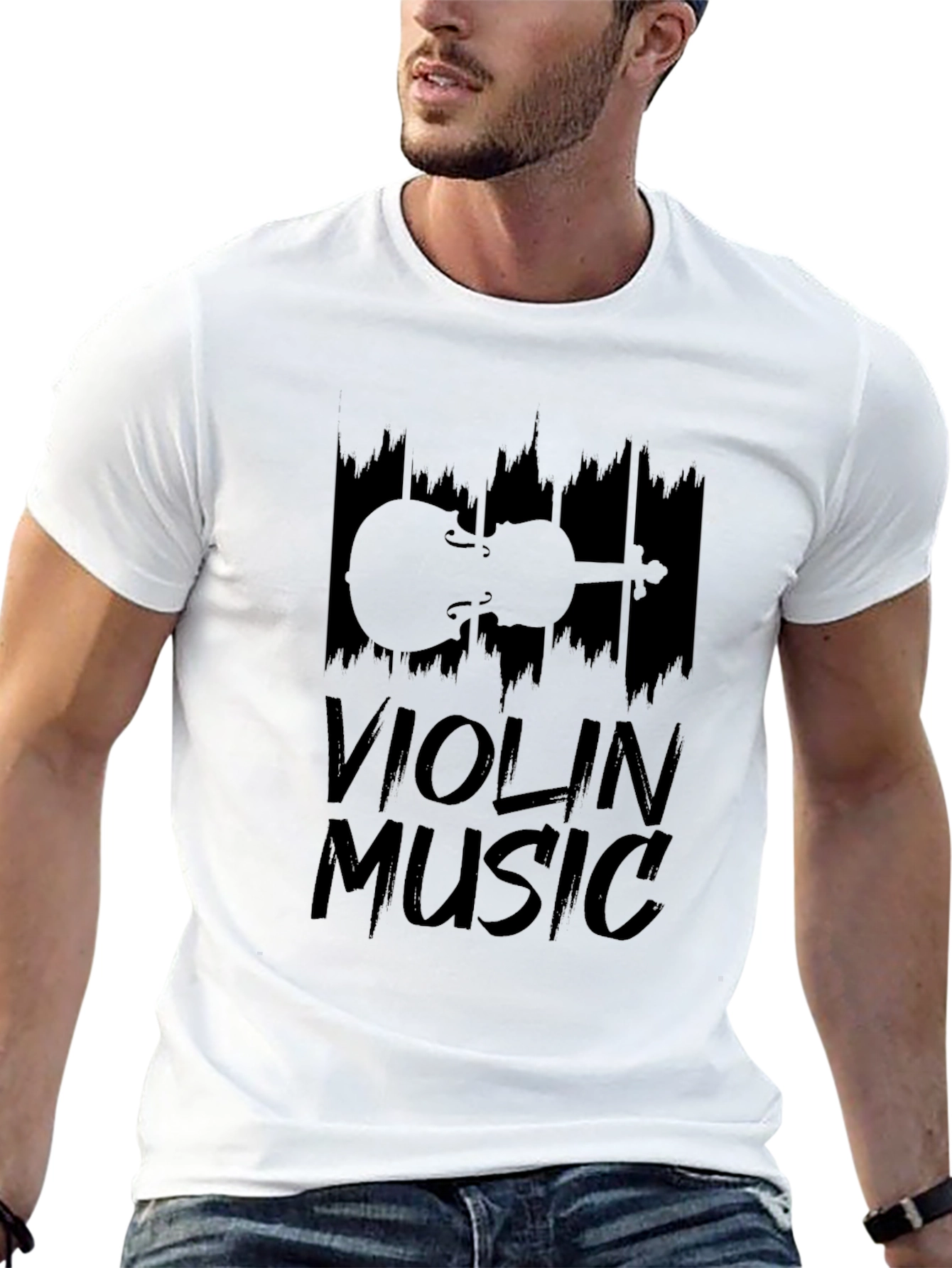 Violin Music Graphic T-Shirt - Musician Tee