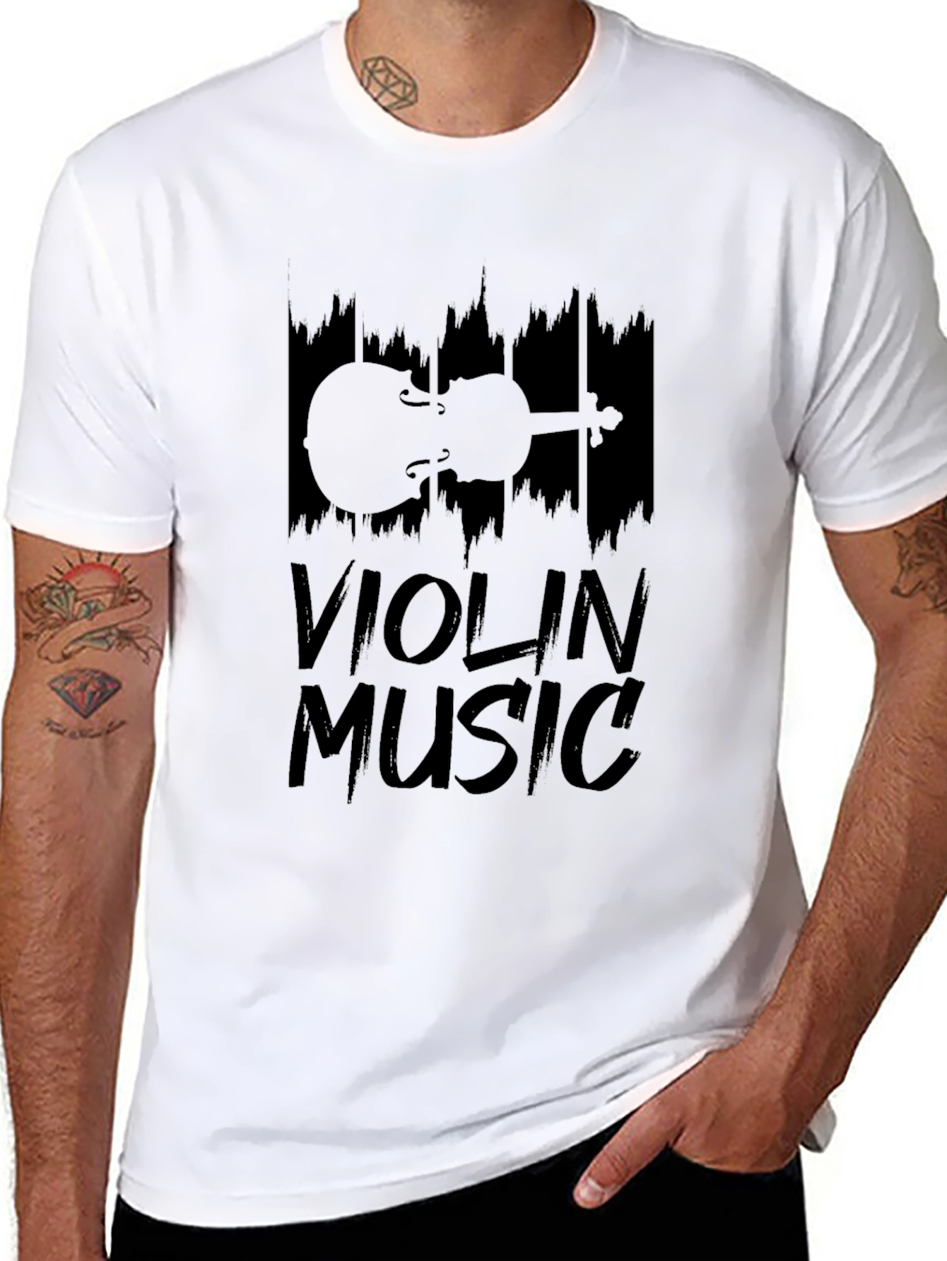Violin Music Graphic T-Shirt - Musician Tee