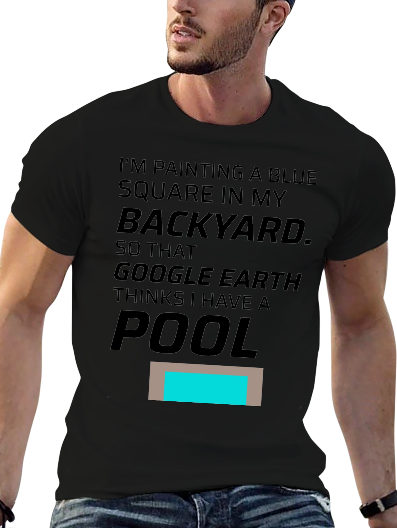 Funny Google Earth Pool Prank T-Shirt