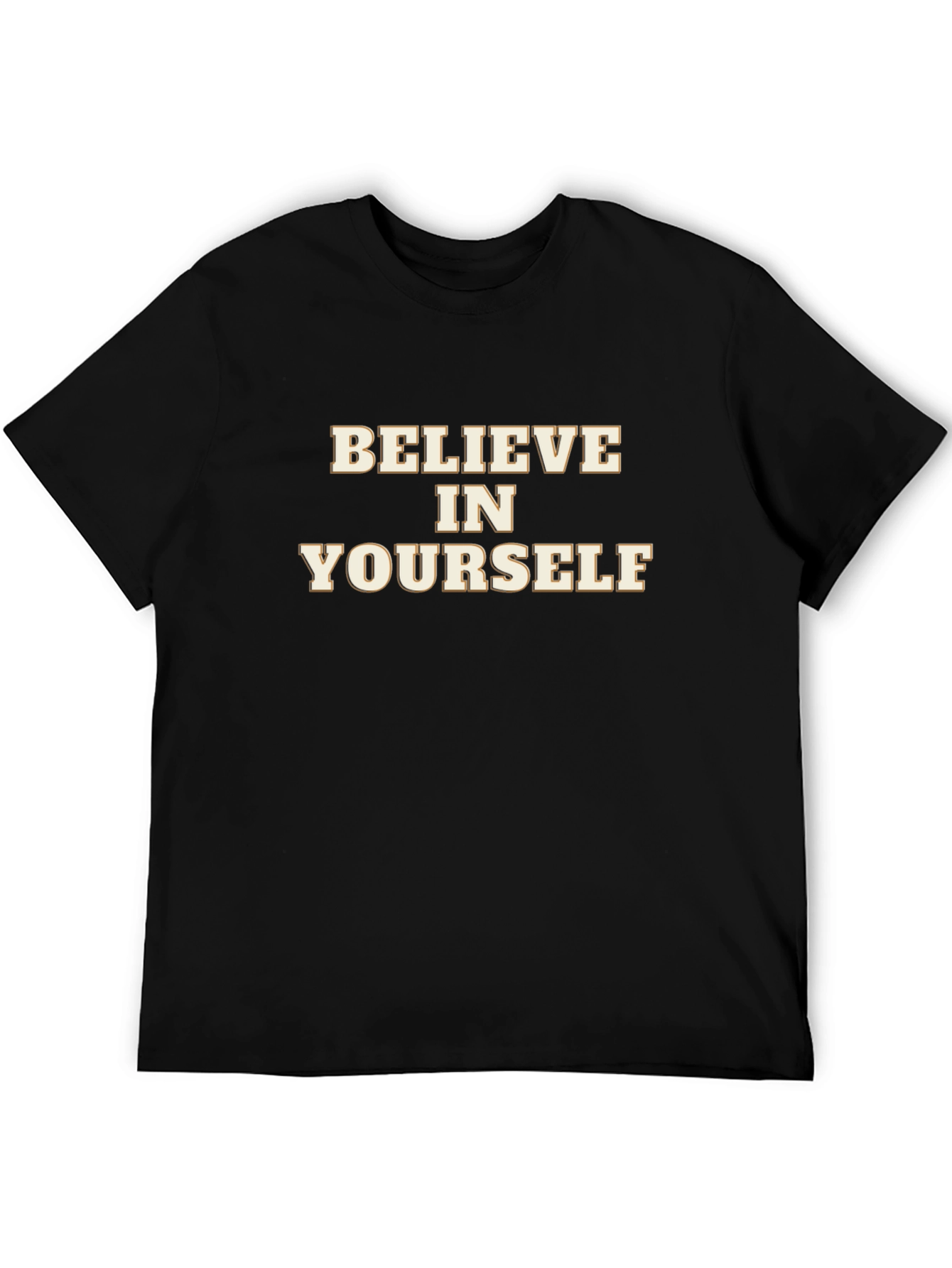 Believe In Yourself Black Graphic Tee