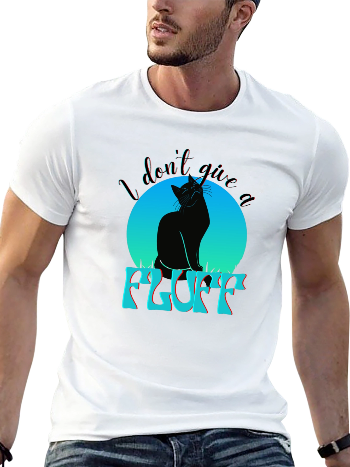 I Dont Give A Fluff Cat T-Shirt