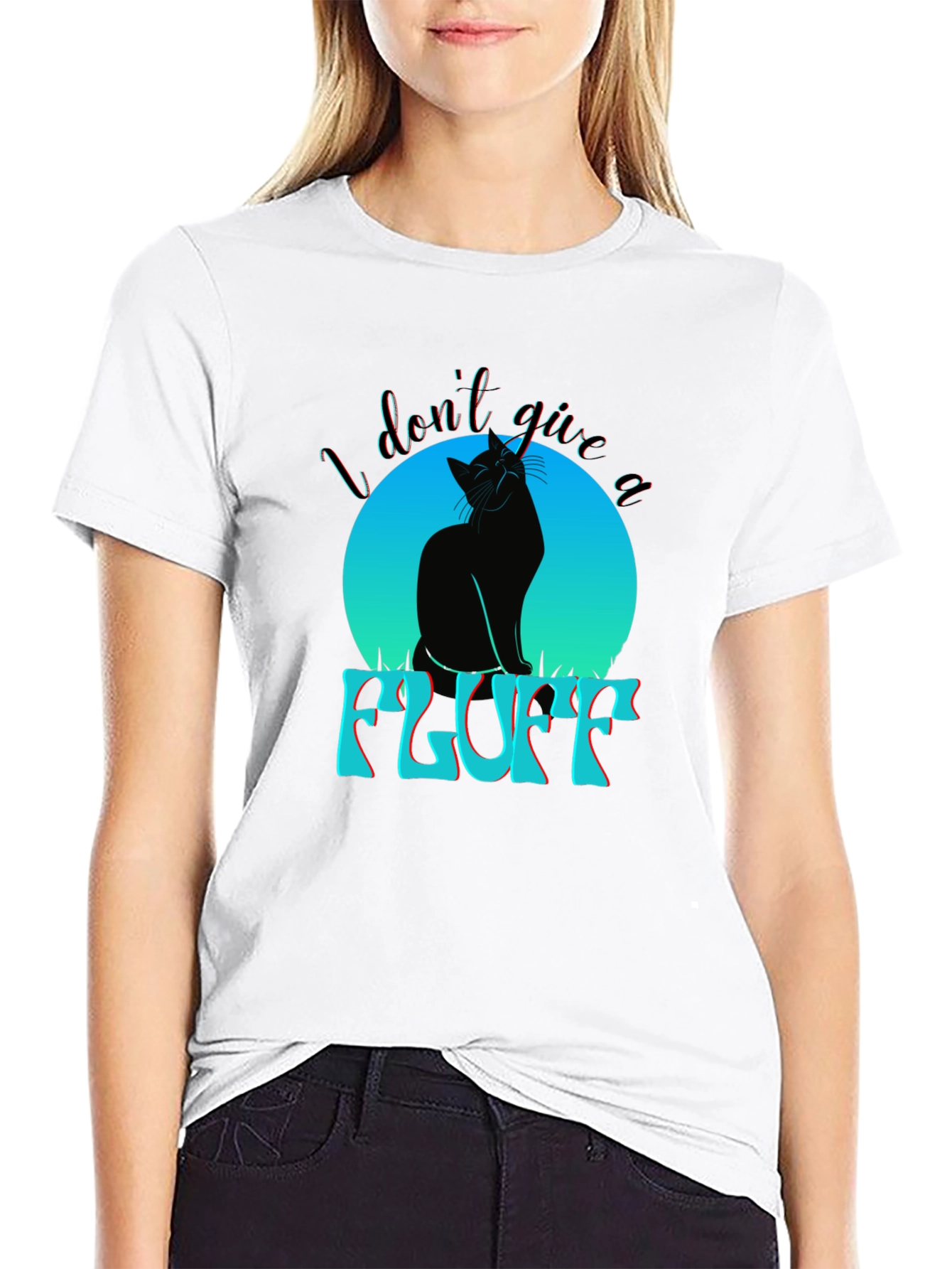 I Dont Give A Fluff Cat T-Shirt