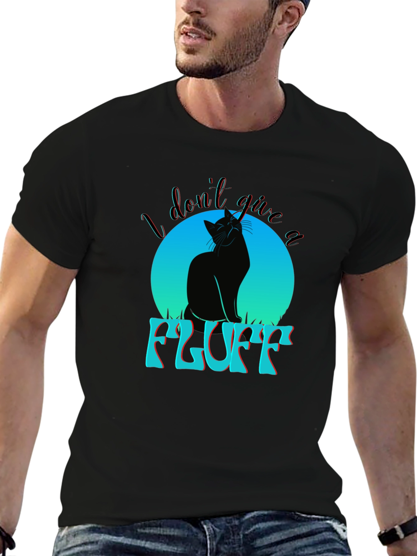 I Dont Give A Fluff Cat T-Shirt