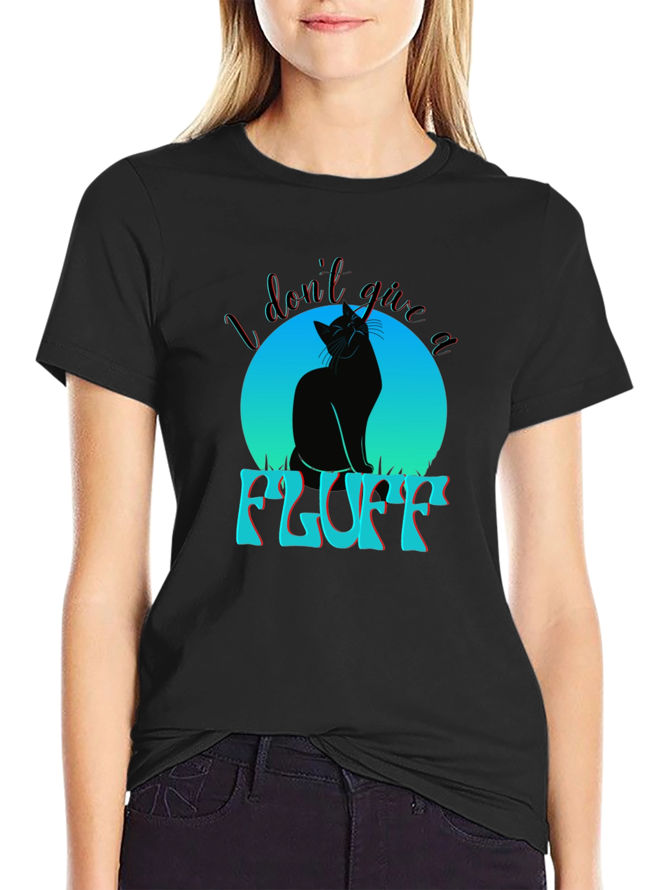 I Dont Give A Fluff Cat T-Shirt