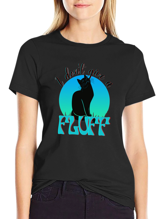 I Dont Give A Fluff Cat T-Shirt