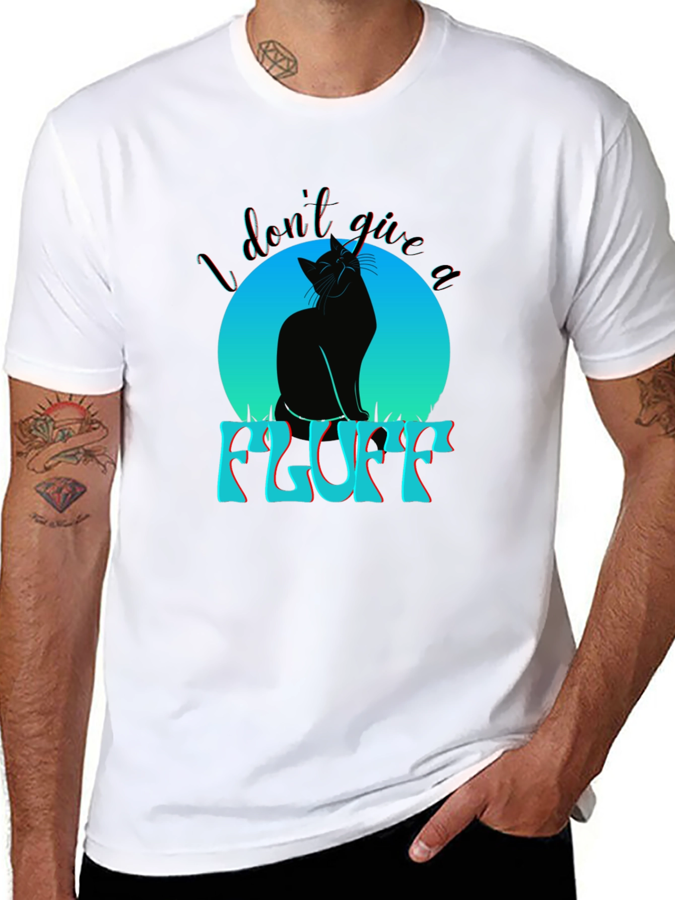I Dont Give A Fluff Cat T-Shirt