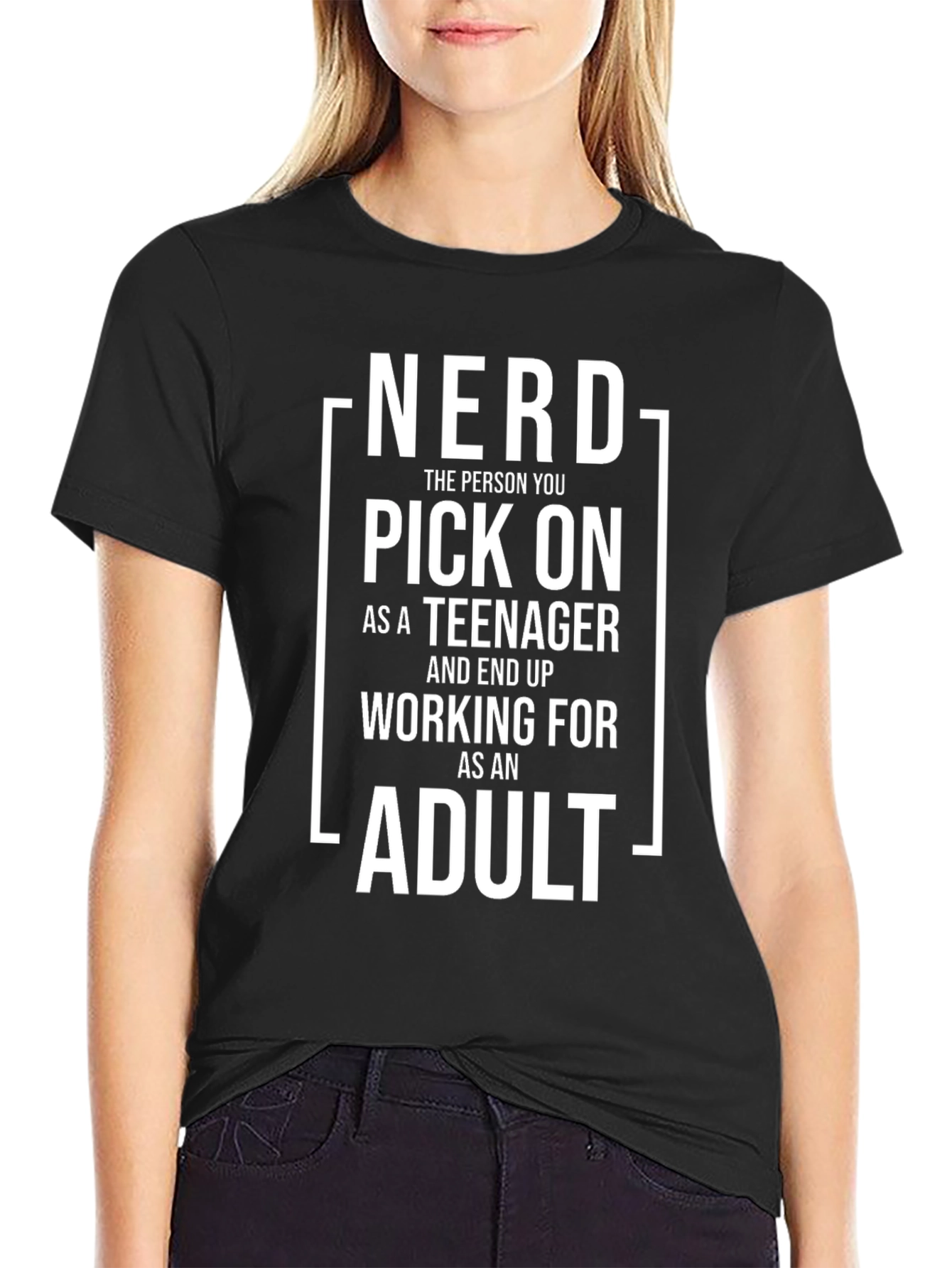 Nerd Pick On Humor Graphic T-Shirt