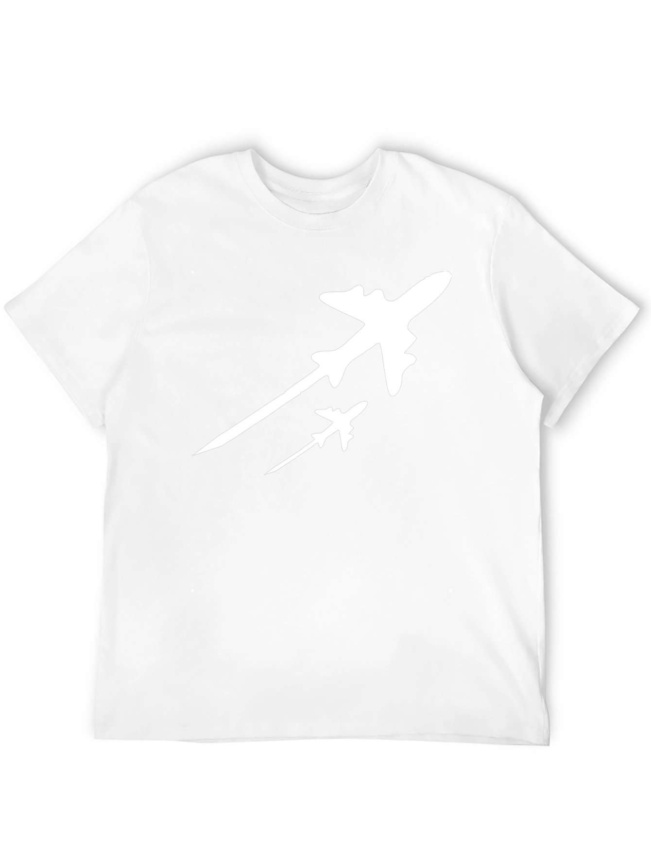 Aircraft Silhouette Graphic Tee - Black Cotton