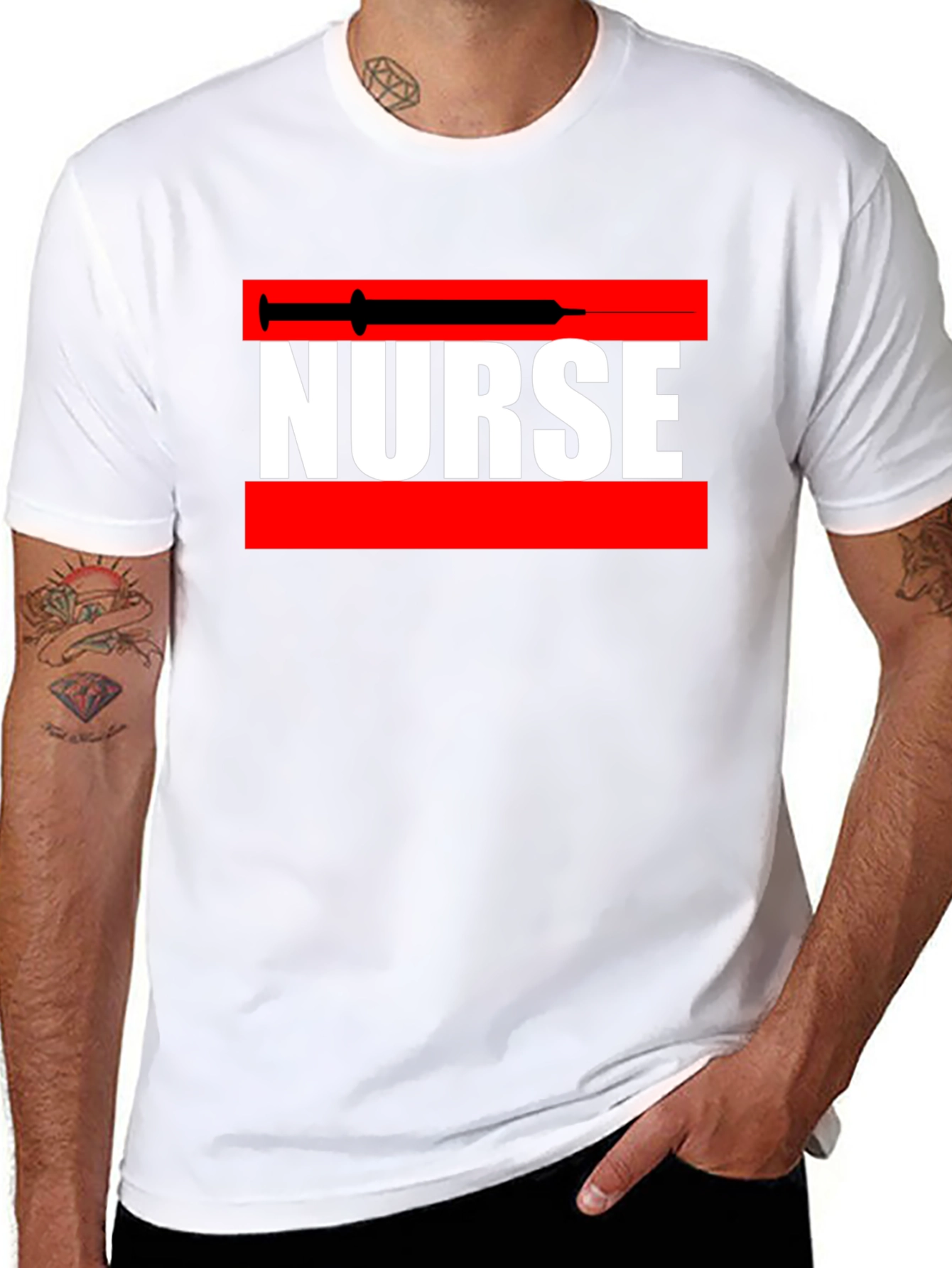 Nurse Syringe Graphic Tee - Medical Professional Apparel