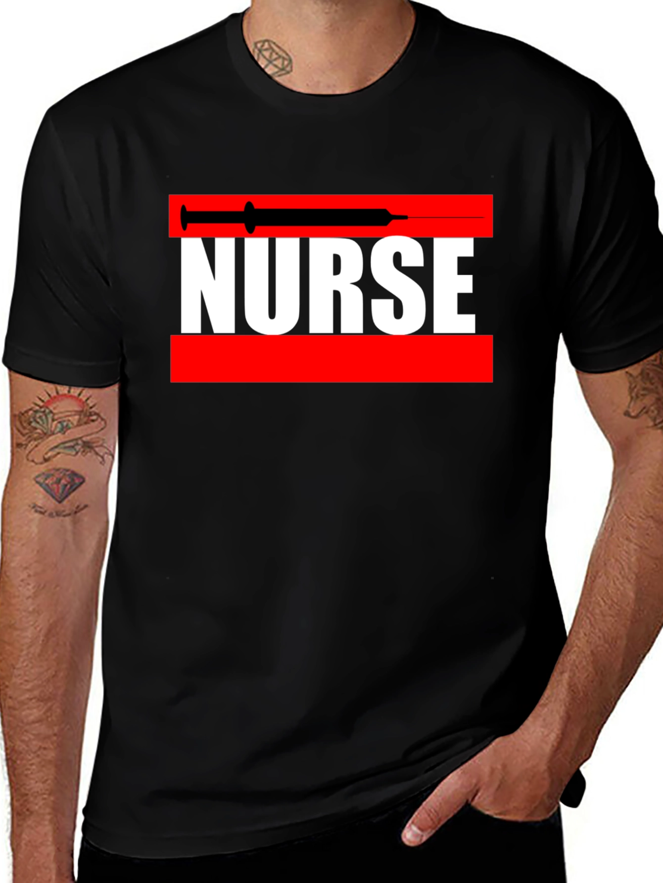 Nurse Syringe Graphic Tee - Medical Professional Apparel