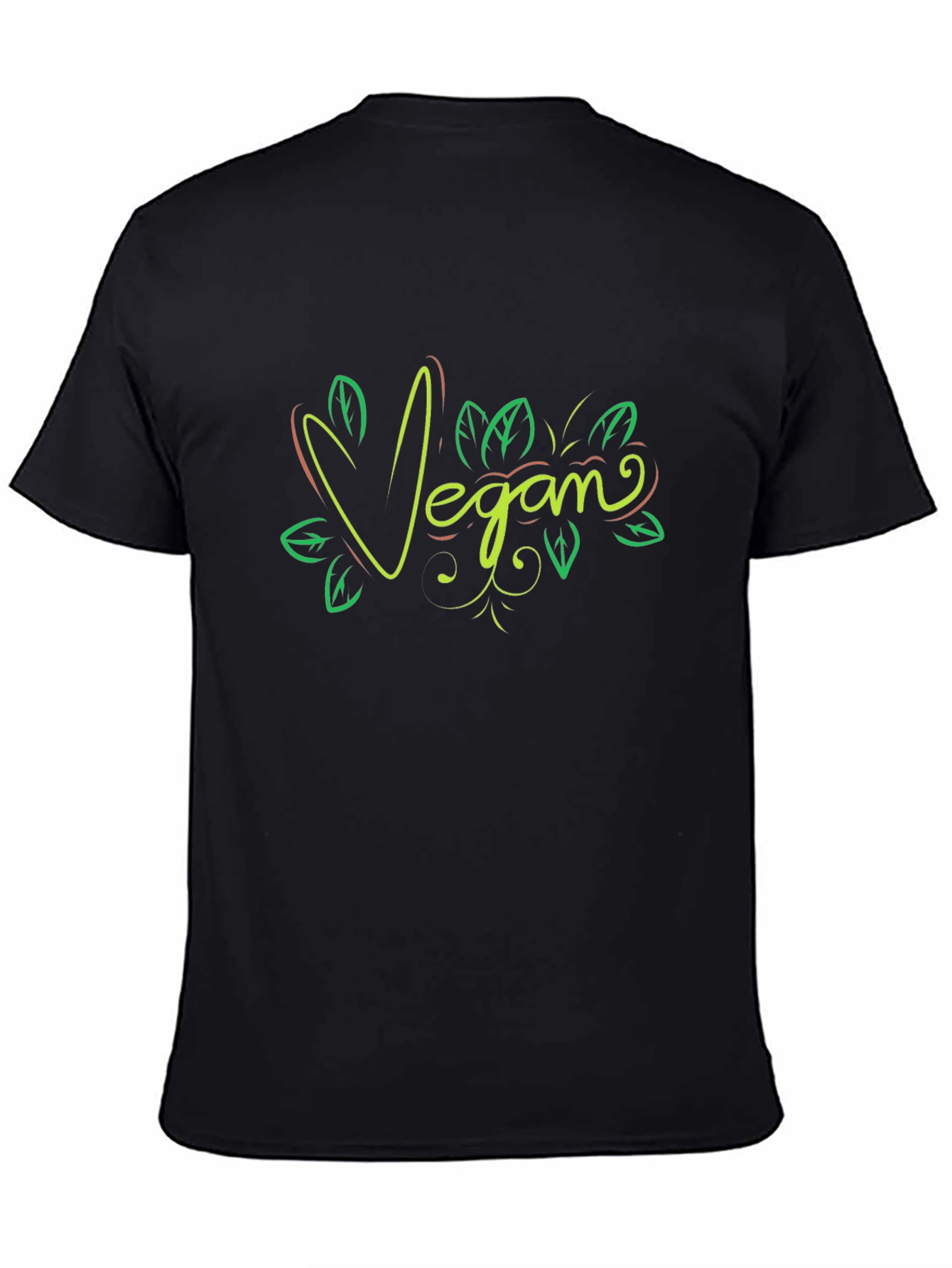 Vegan Graphic Print Black T-Shirt