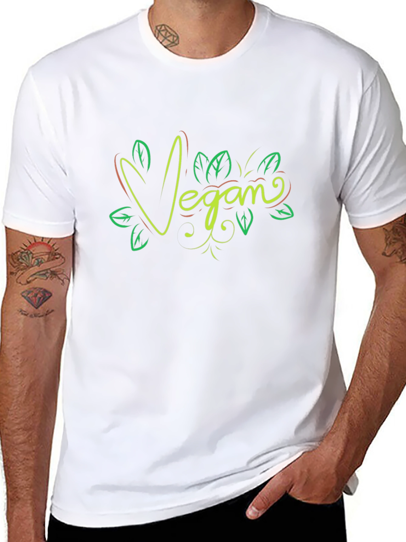 Vegan Graphic Print Black T-Shirt