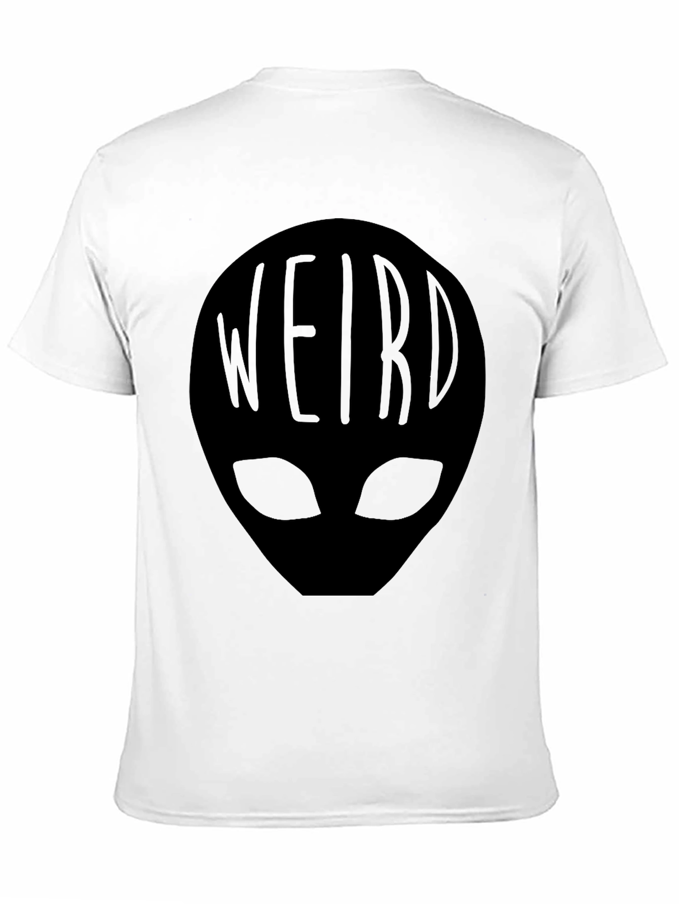 Weird Alien Head T-Shirt - Black Graphic Tee