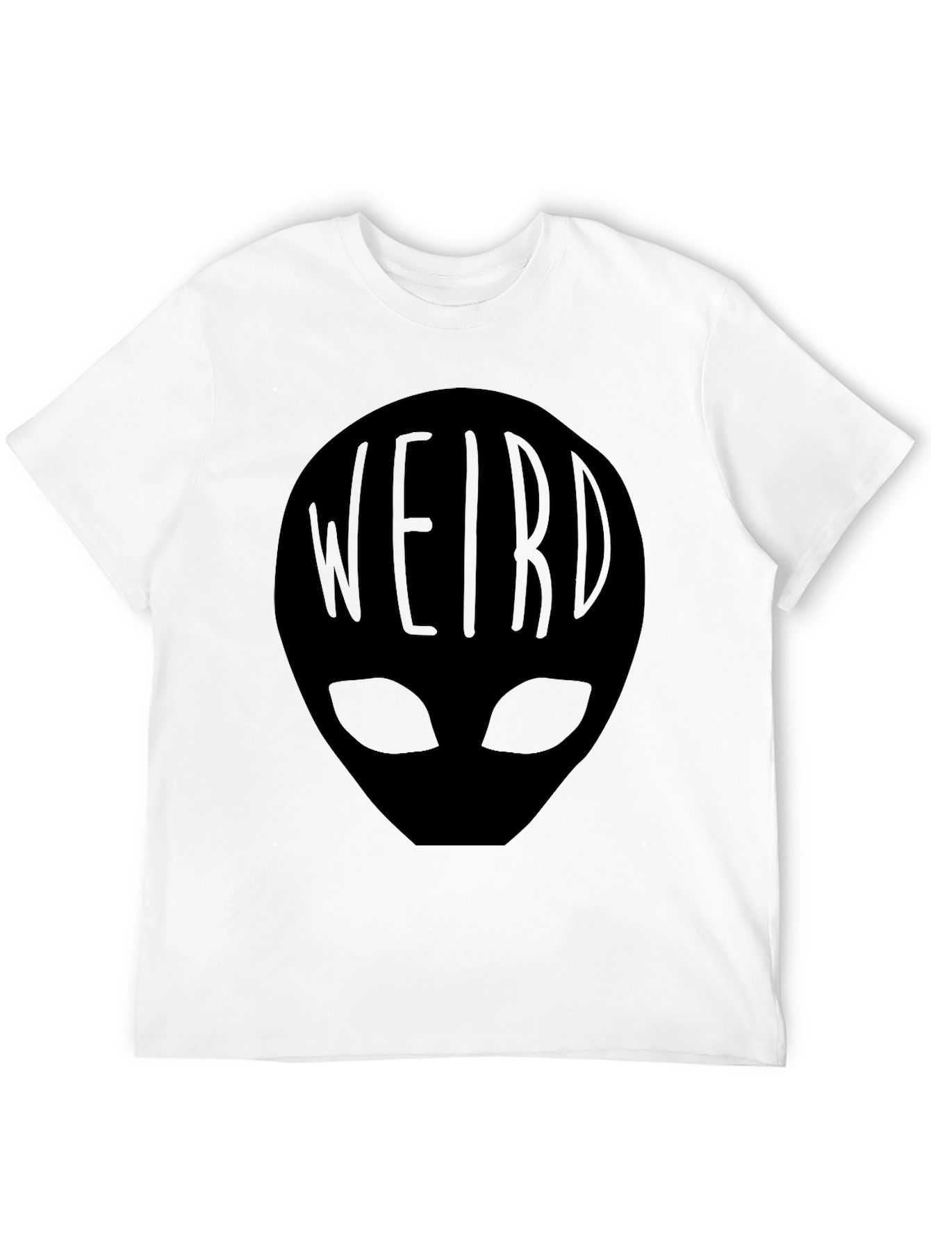 Weird Alien Head T-Shirt - Black Graphic Tee