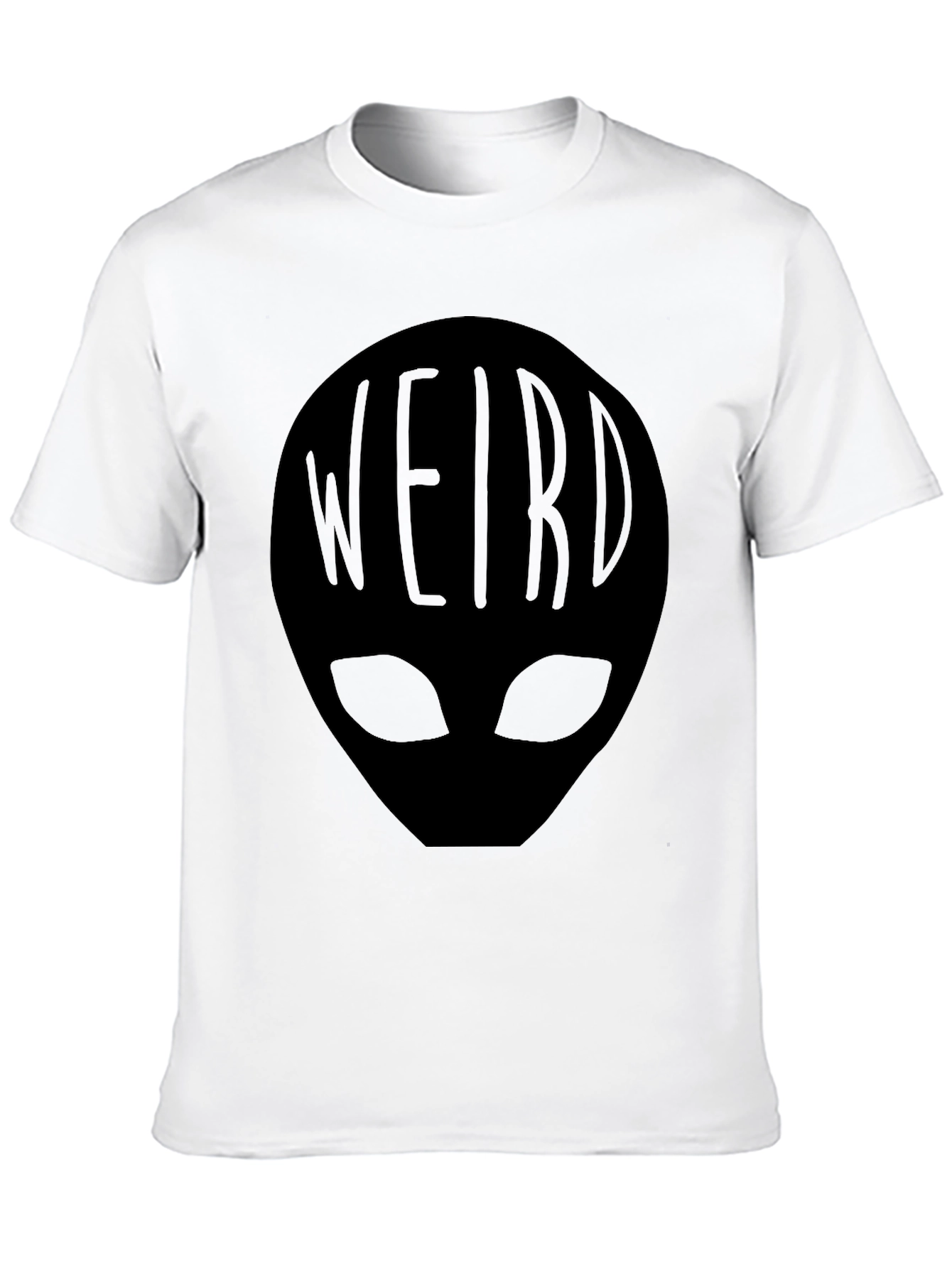 Weird Alien Head T-Shirt - Black Graphic Tee