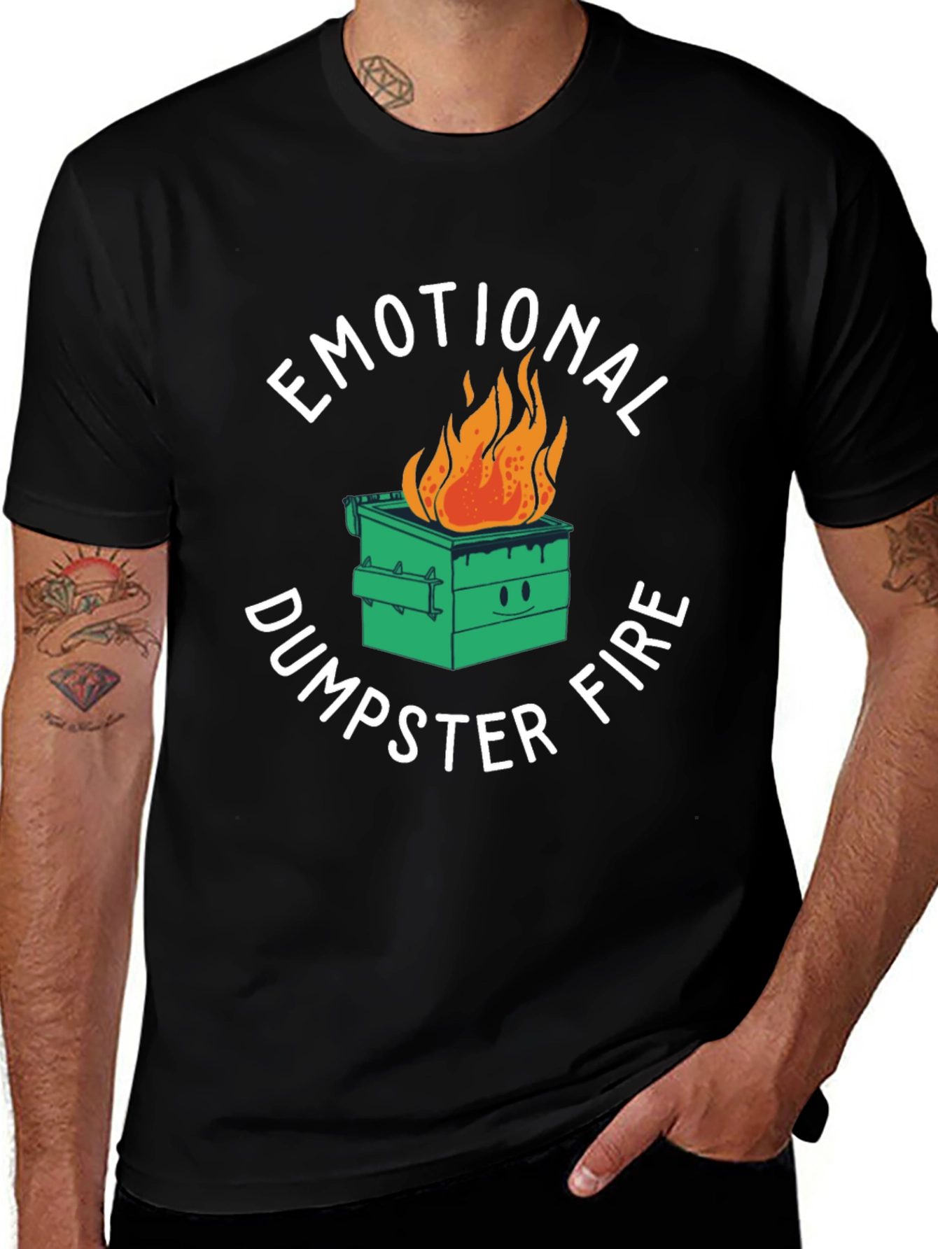 Emotional Dumpster Fire Graphic T-Shirt