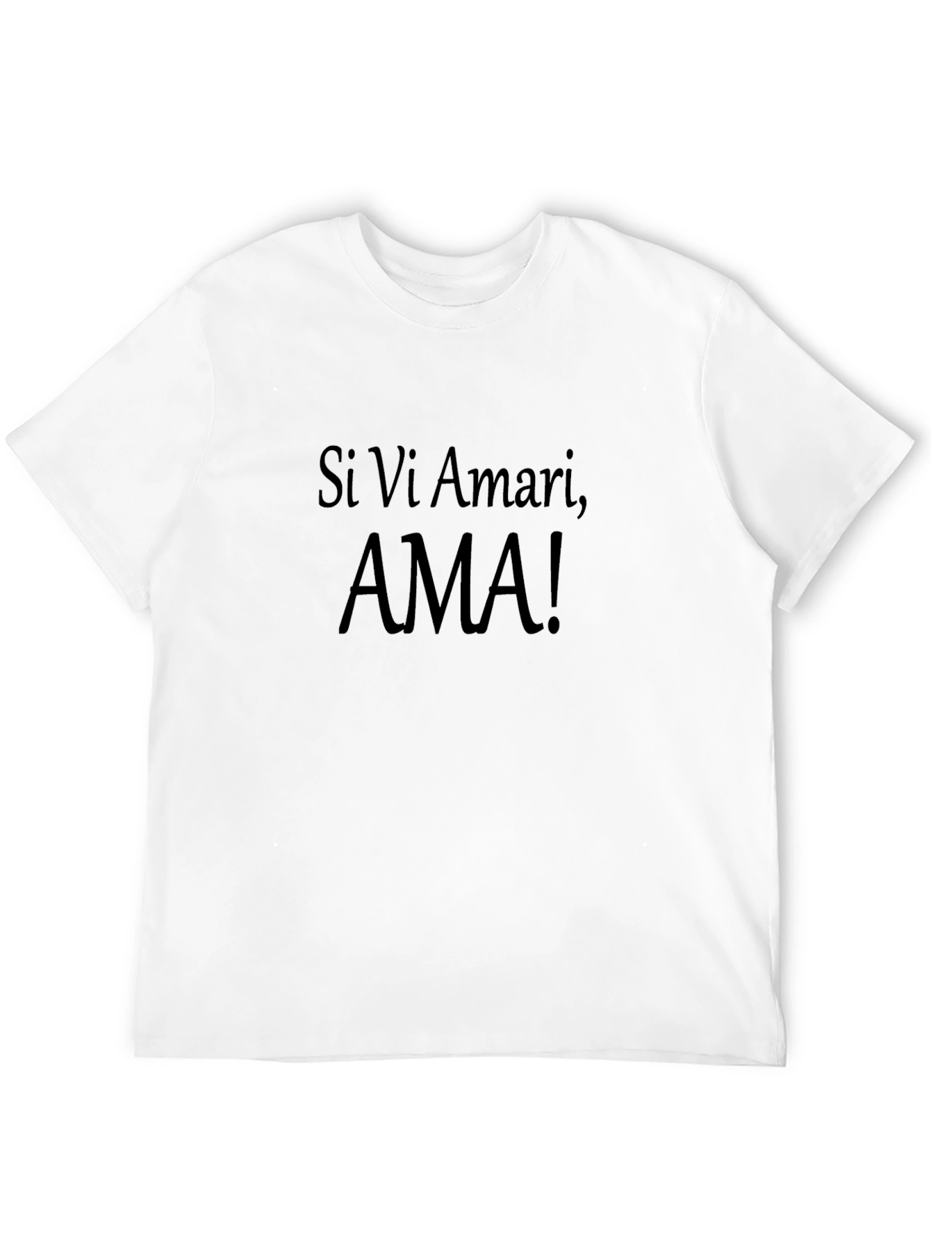 Si Vi Amari AMA! Graphic T-Shirt - Black