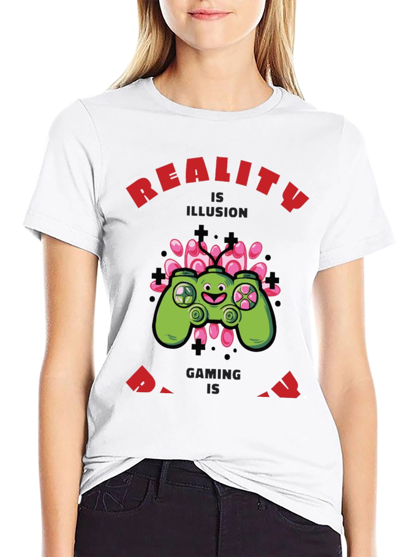 Gaming Reality Mens Black T-Shirt