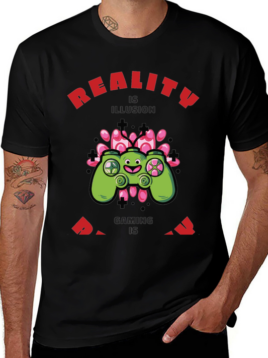 Gaming Reality Mens Black T-Shirt