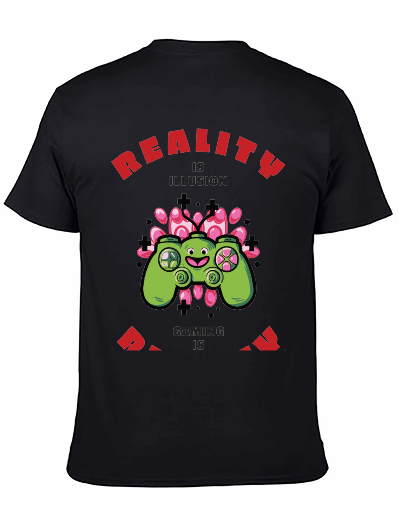 Gaming Reality Mens Black T-Shirt