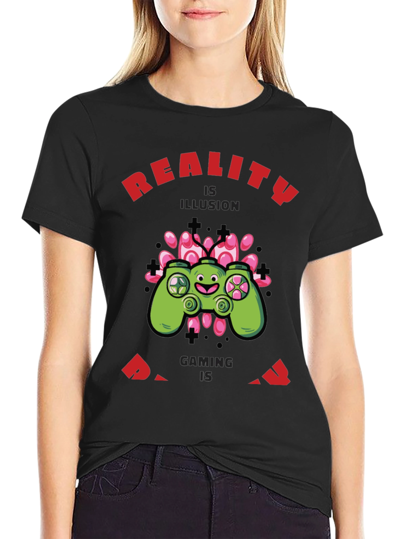 Gaming Reality Mens Black T-Shirt