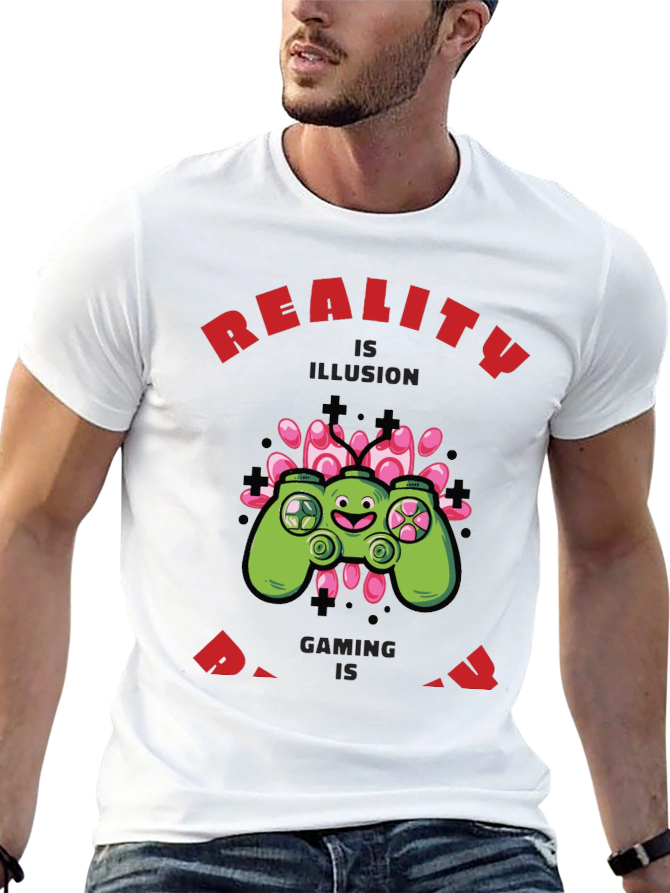 Gaming Reality Mens Black T-Shirt