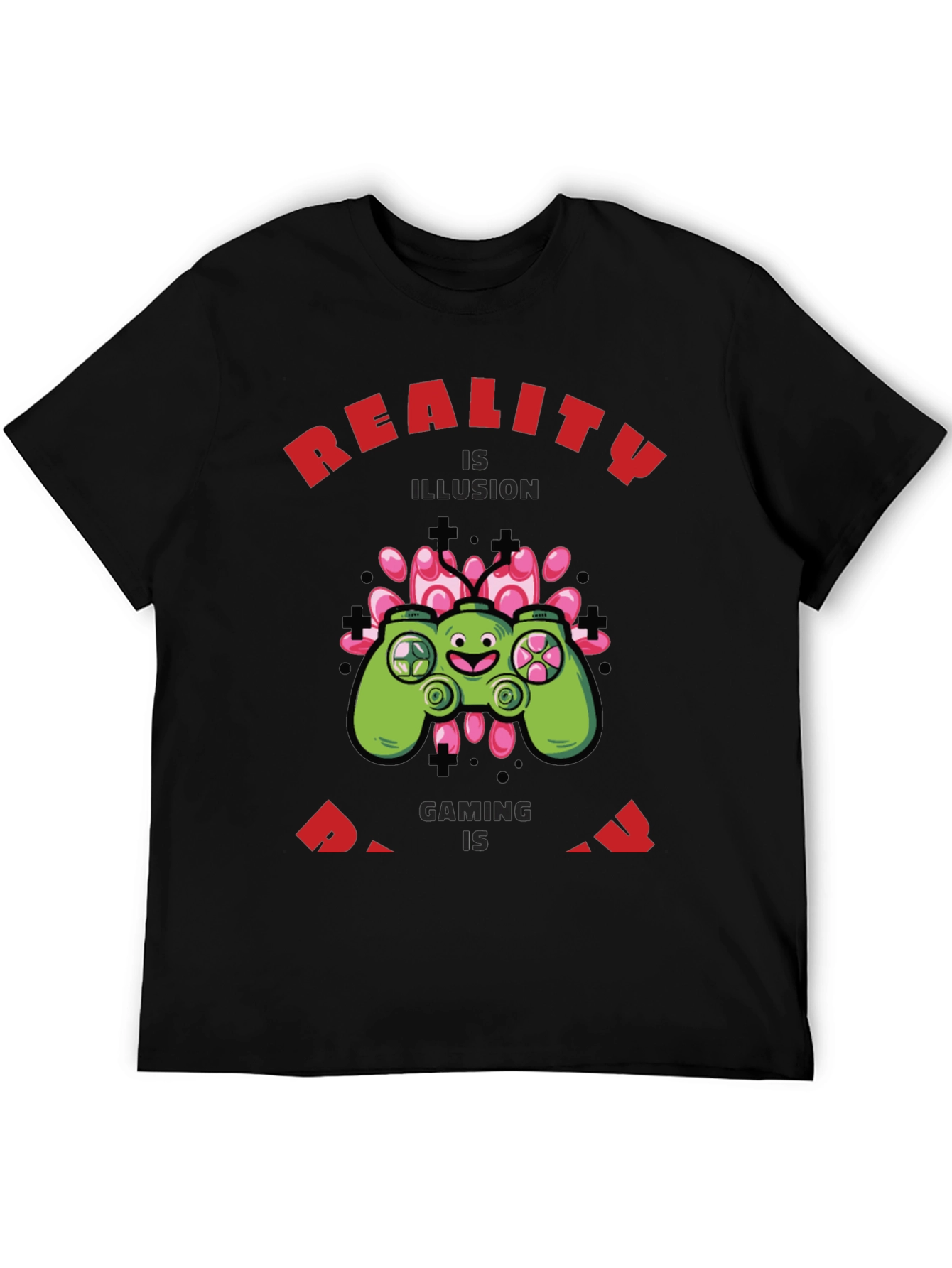 Gaming Reality Mens Black T-Shirt
