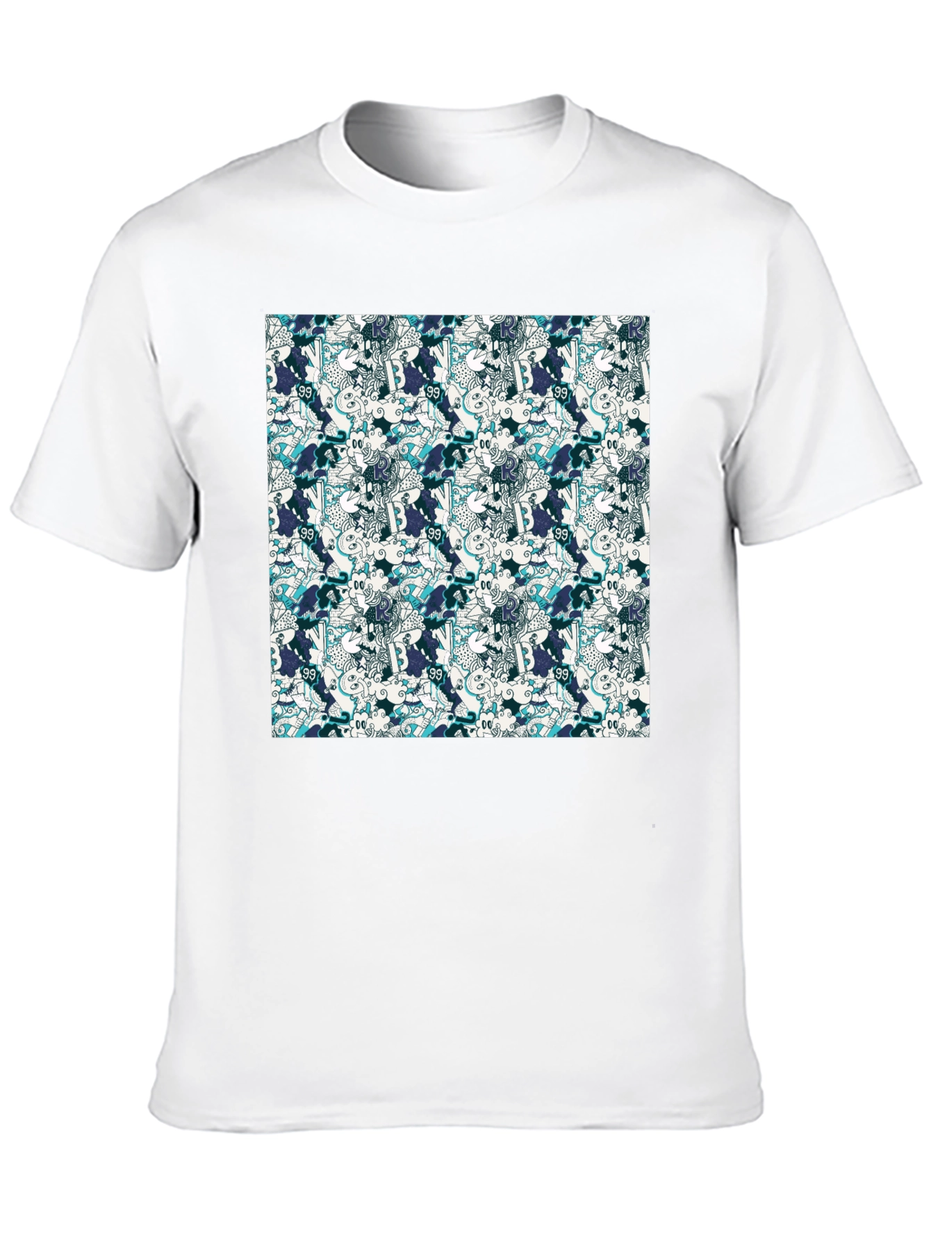 Cool Patterned Black T-Shirt