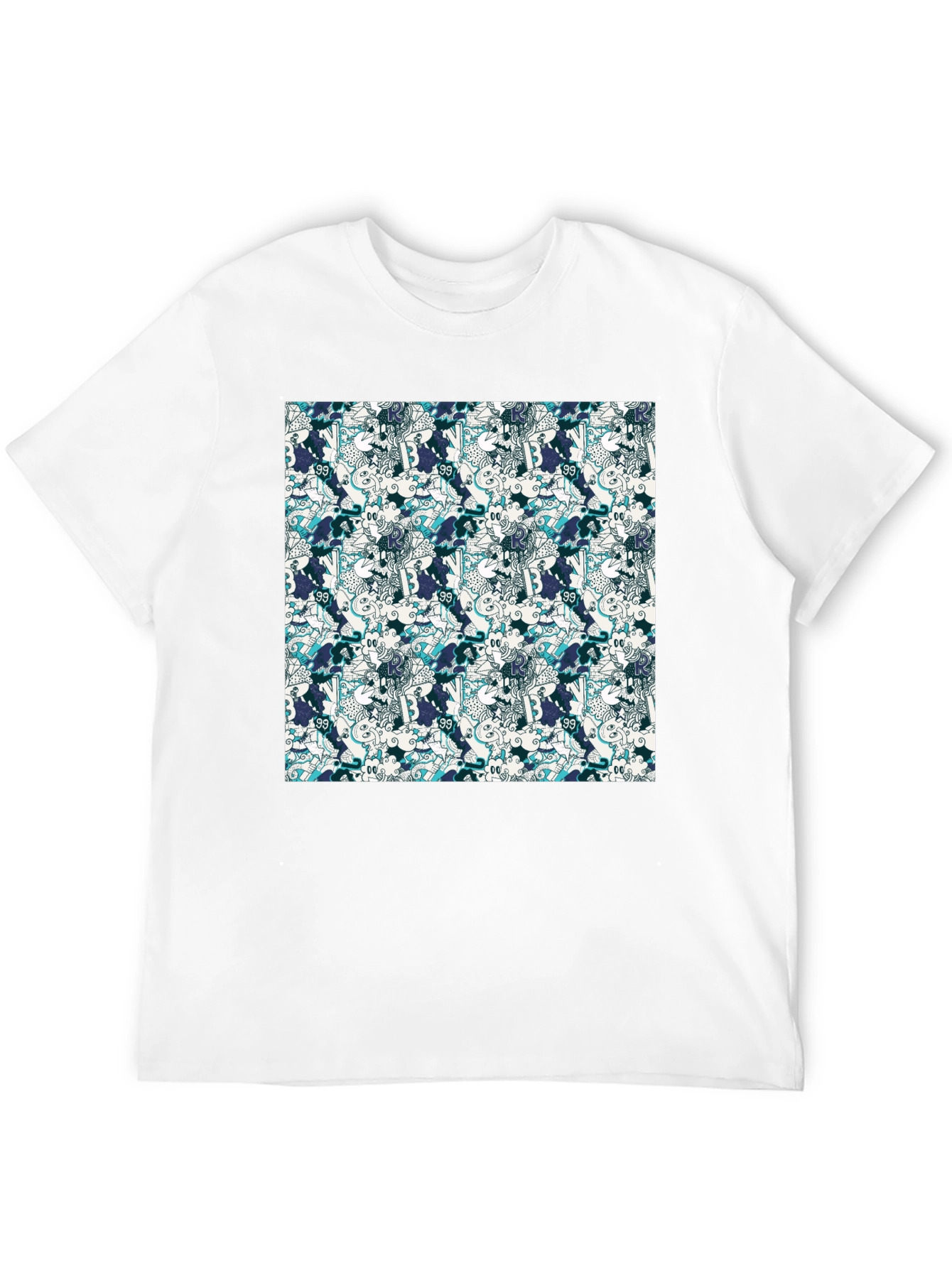 Cool Patterned Black T-Shirt