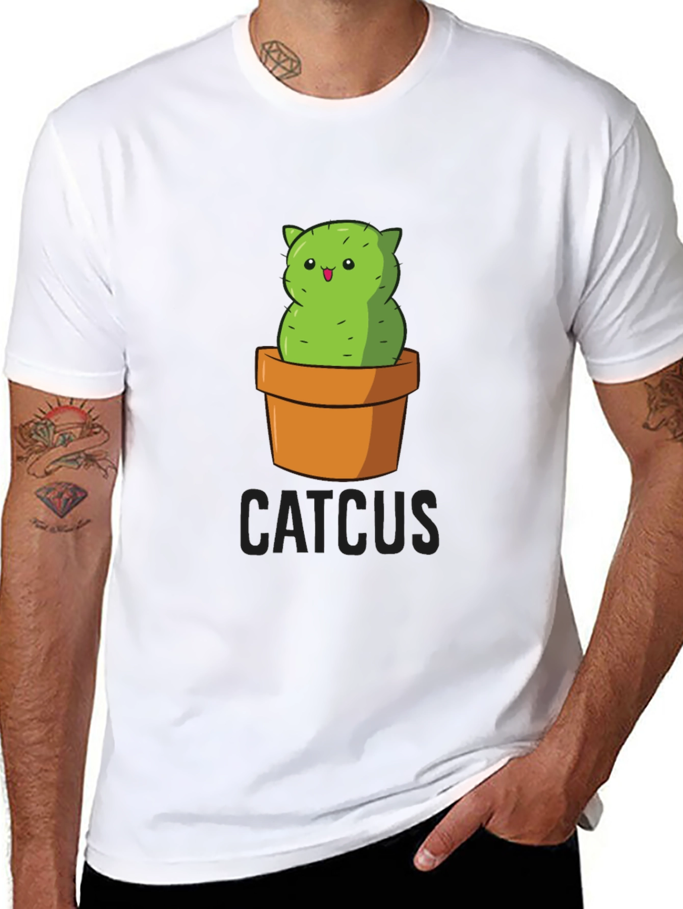 Catcus T-Shirt - Funny Cactus Cat Graphic Tee