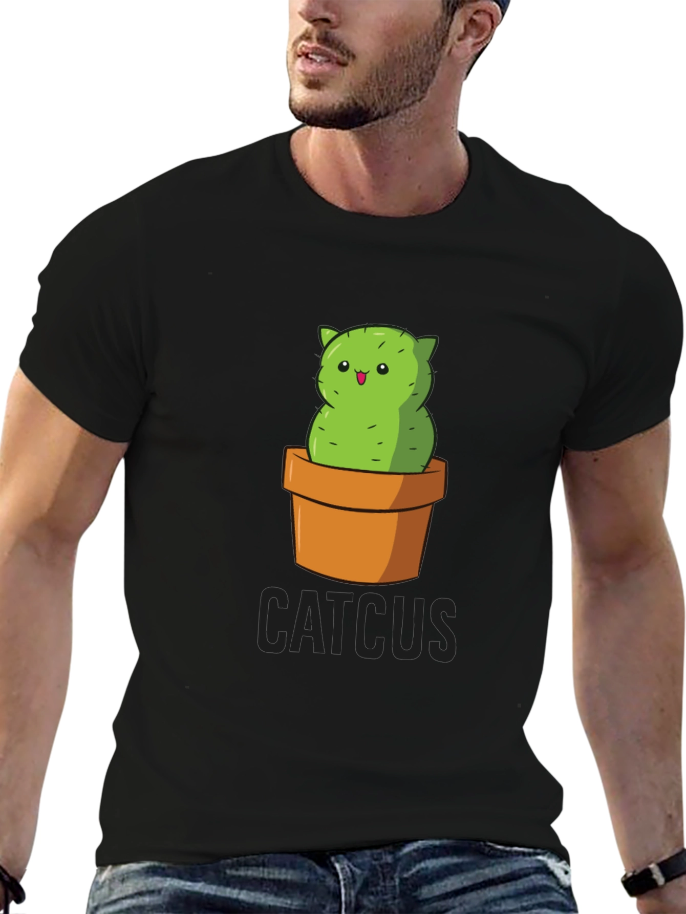 Catcus T-Shirt - Funny Cactus Cat Graphic Tee
